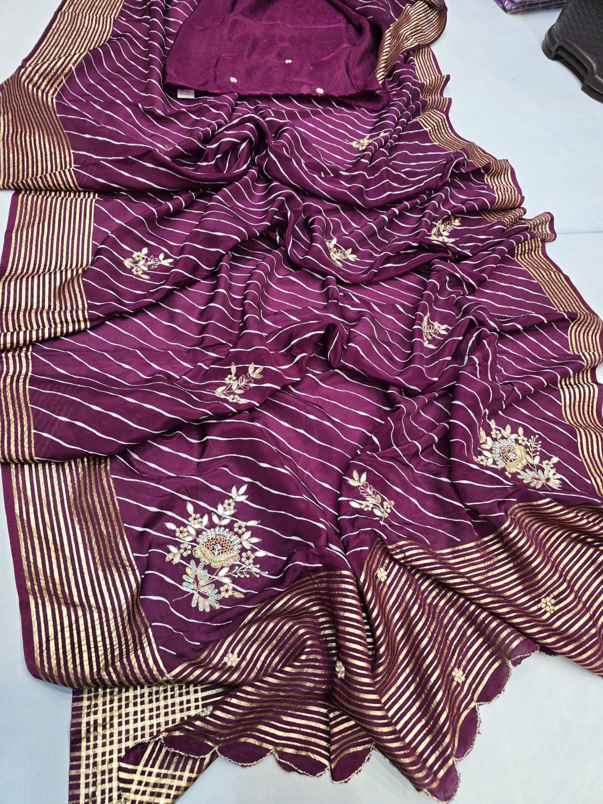 Kayatri New Pure Upada Banarasi Zari Weaving Saree
