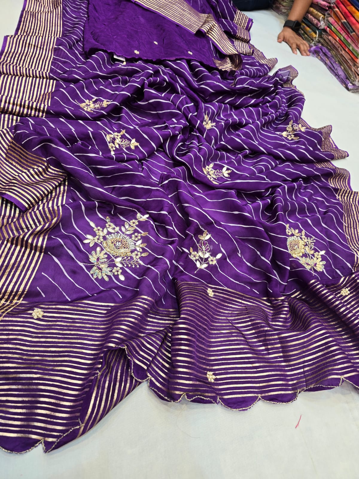 Kayatri New Pure Upada Banarasi Zari Weaving Saree