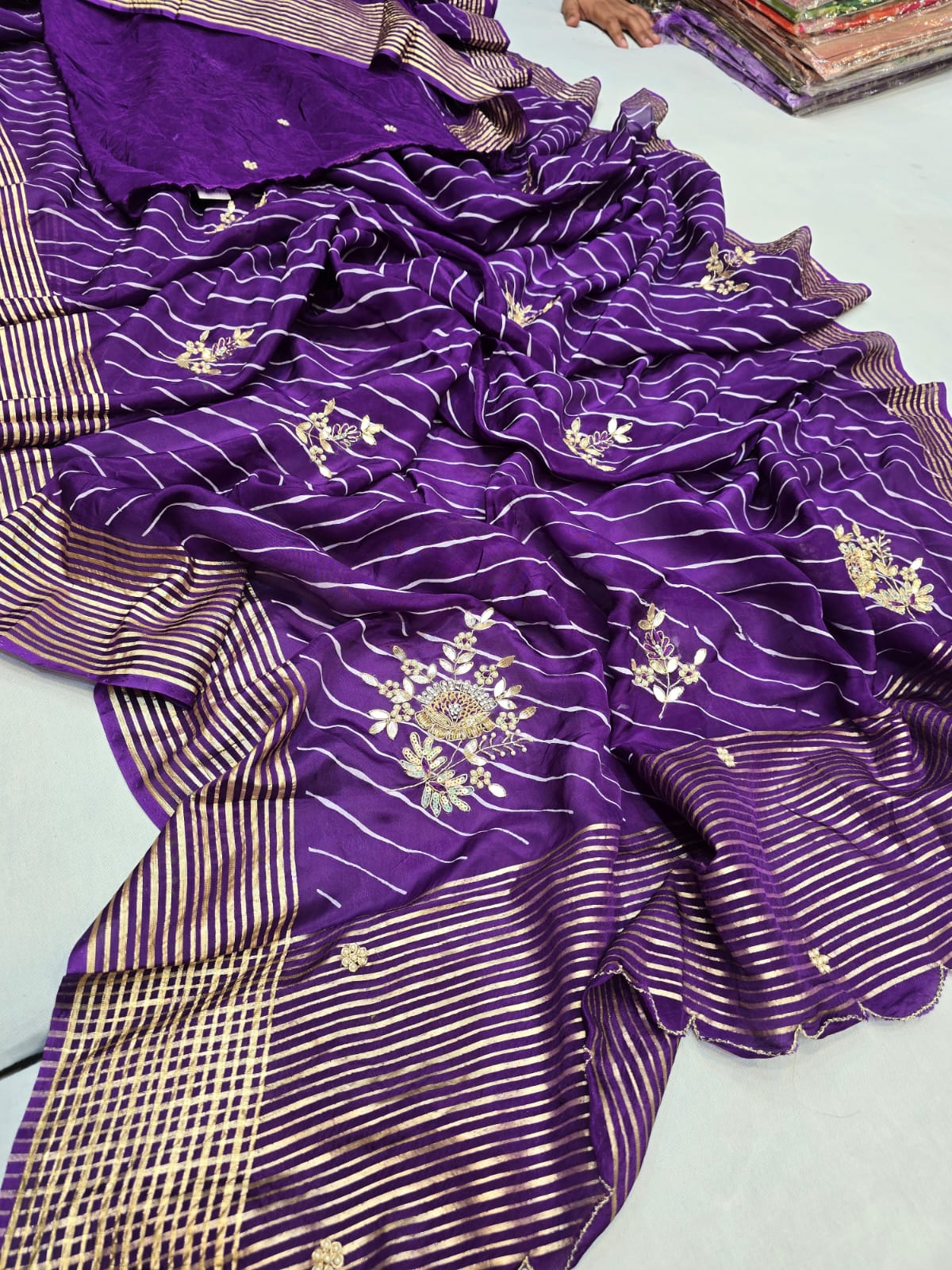Kayatri New Pure Upada Banarasi Zari Weaving Saree
