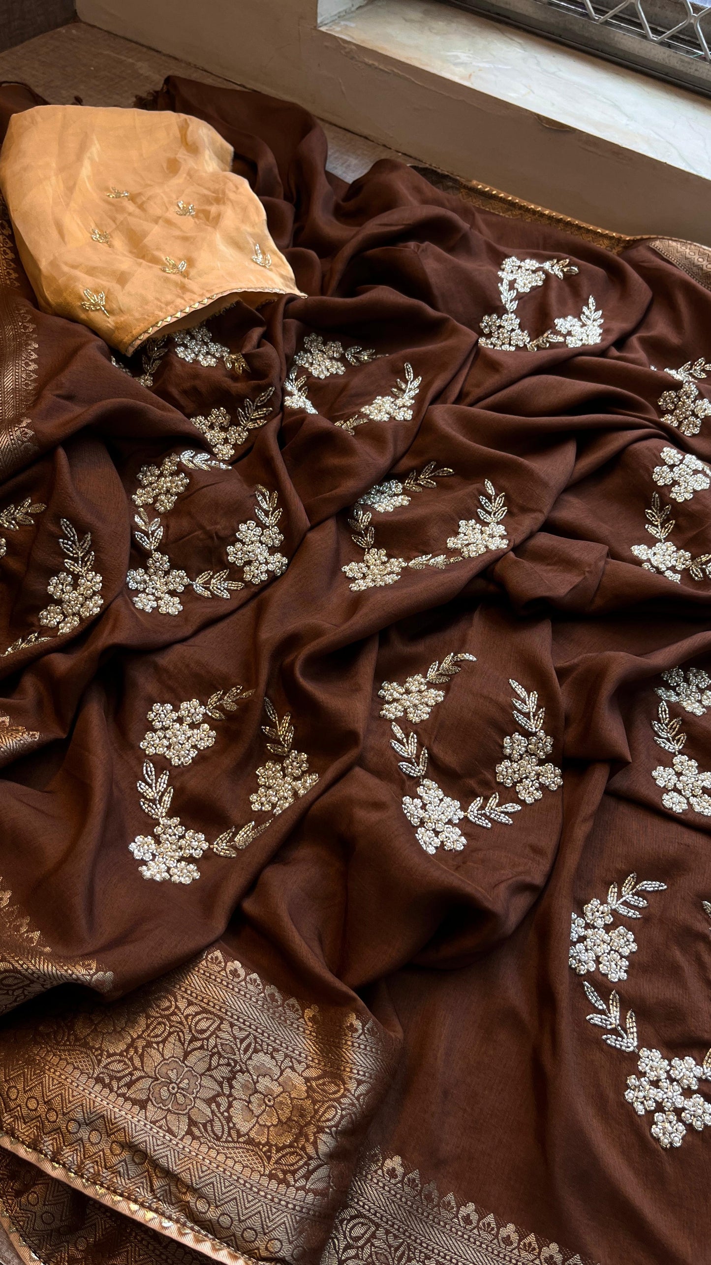 Kayatri New Pure Rassian Silk Zari Handwork Saree