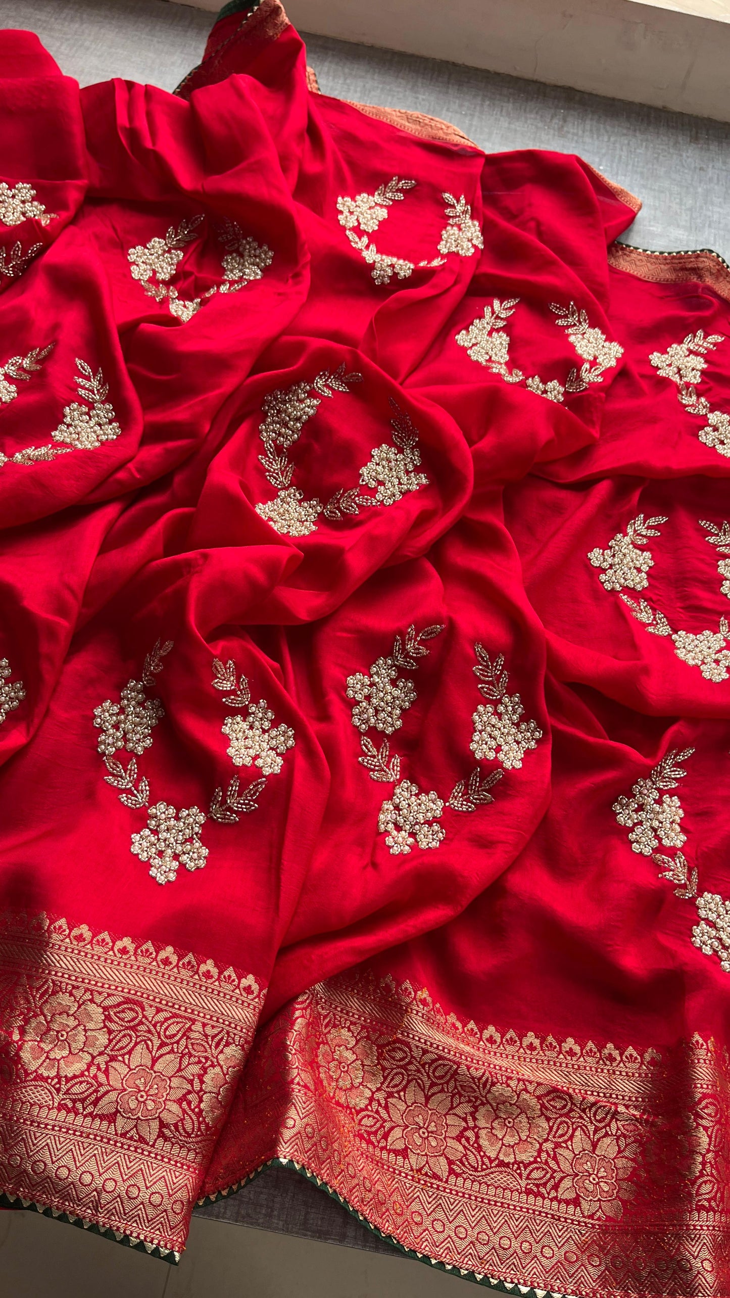Kayatri New Pure Rassian Silk Zari Handwork Saree