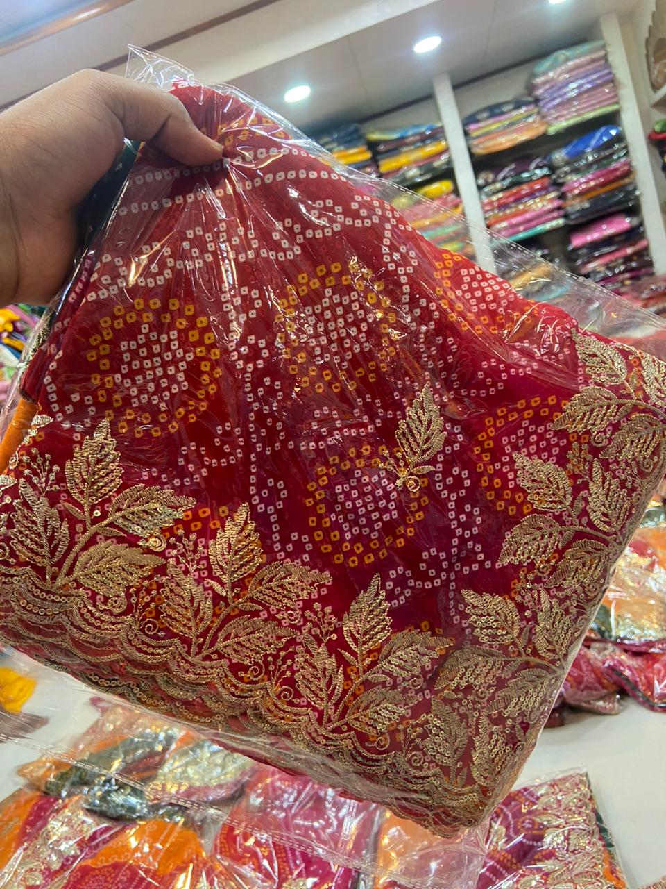 Kayatri New Pure Georgette Kacha Gota Patti Work Saree