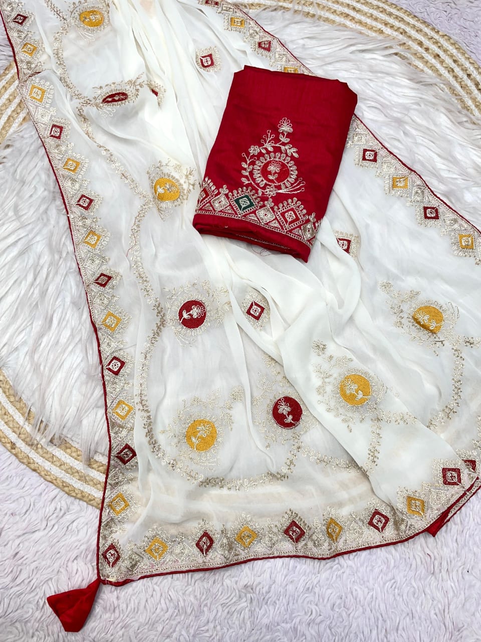 Kayatri New Bloomimg Chocolate Silk Embroidery Sequence Coding Work Saree