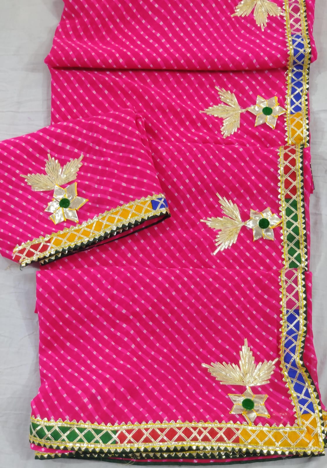 Kayatri New 60 Grm CYC Georgette Kacha Gotaptti Work Saree