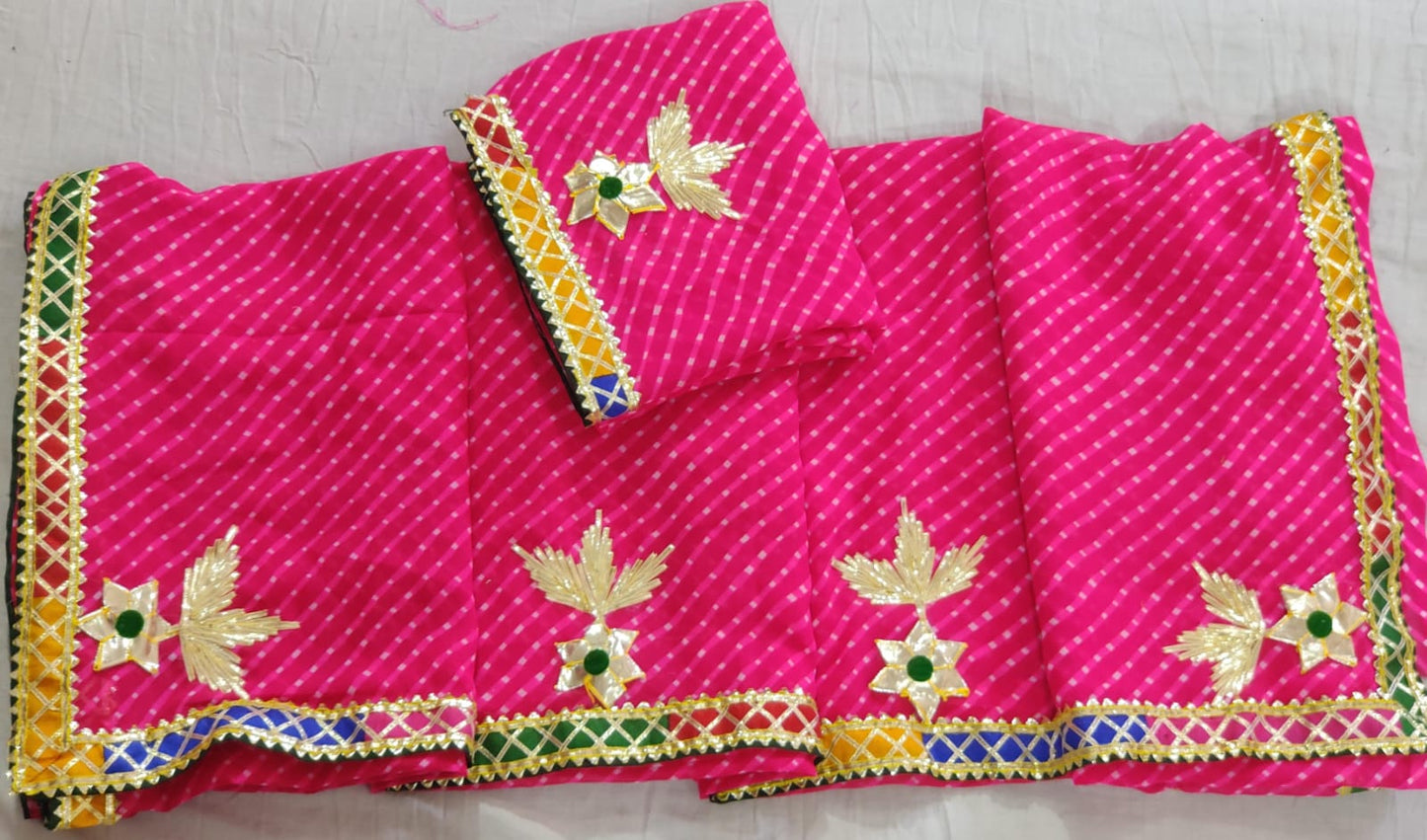 Kayatri New 60 Grm CYC Georgette Kacha Gotaptti Work Saree