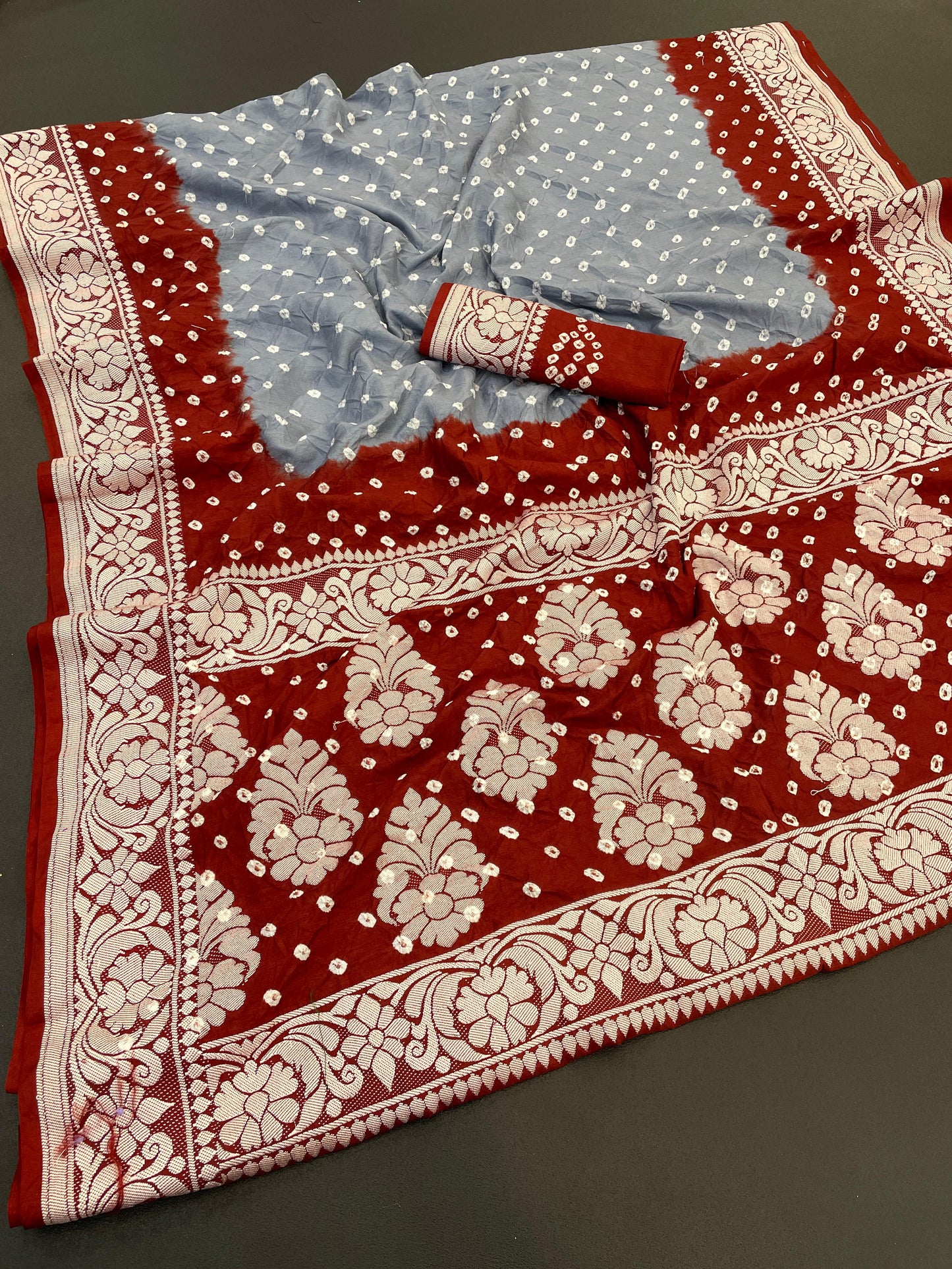 Kayatri New Dola Silk Hand Bandhej Saree