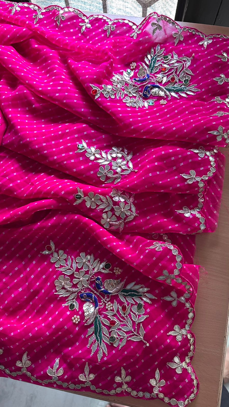 Kayatri New 60 Grm Georgette Hand Gotapatti Work Saree