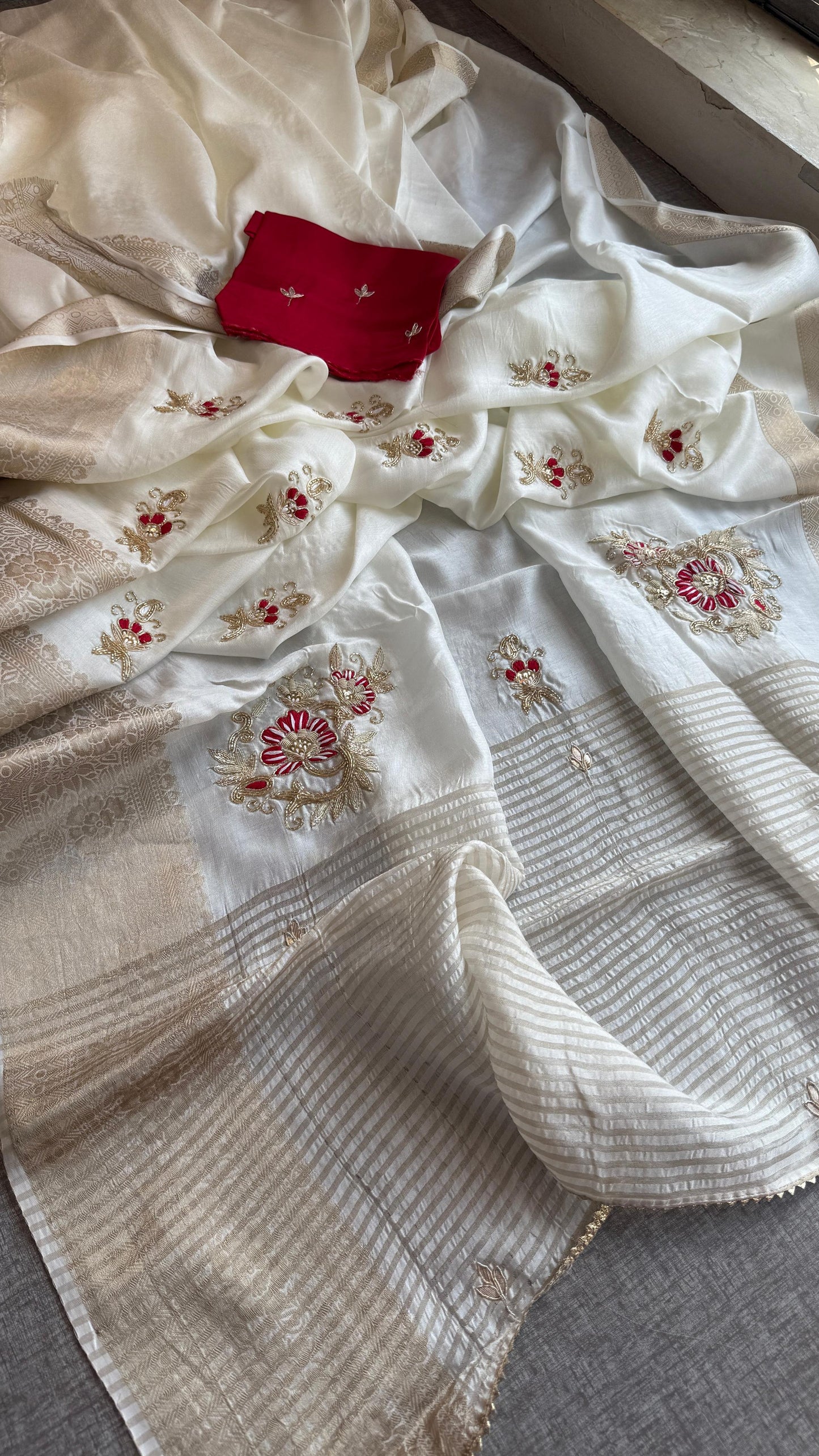 Kayatri New Pure Moonga Silk Hand Work Saree