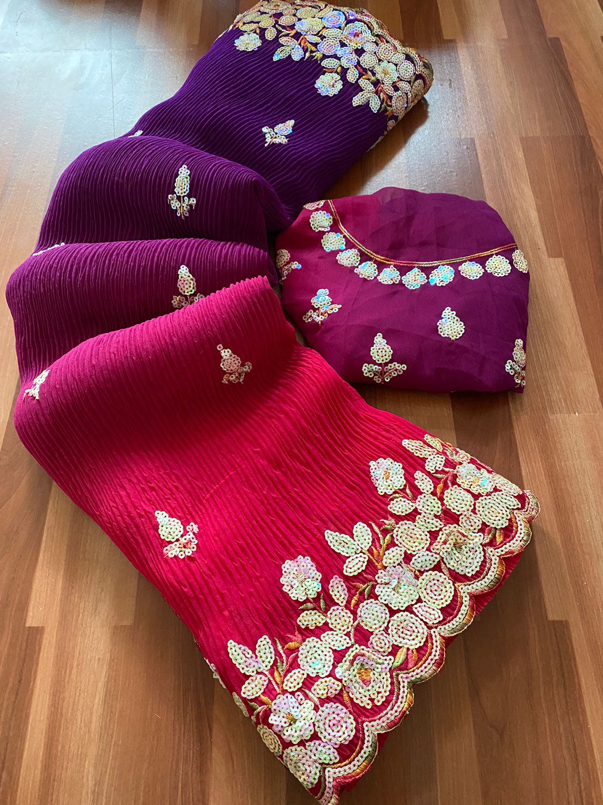 Kayatri New Pure Soft Crush Georgette Saree