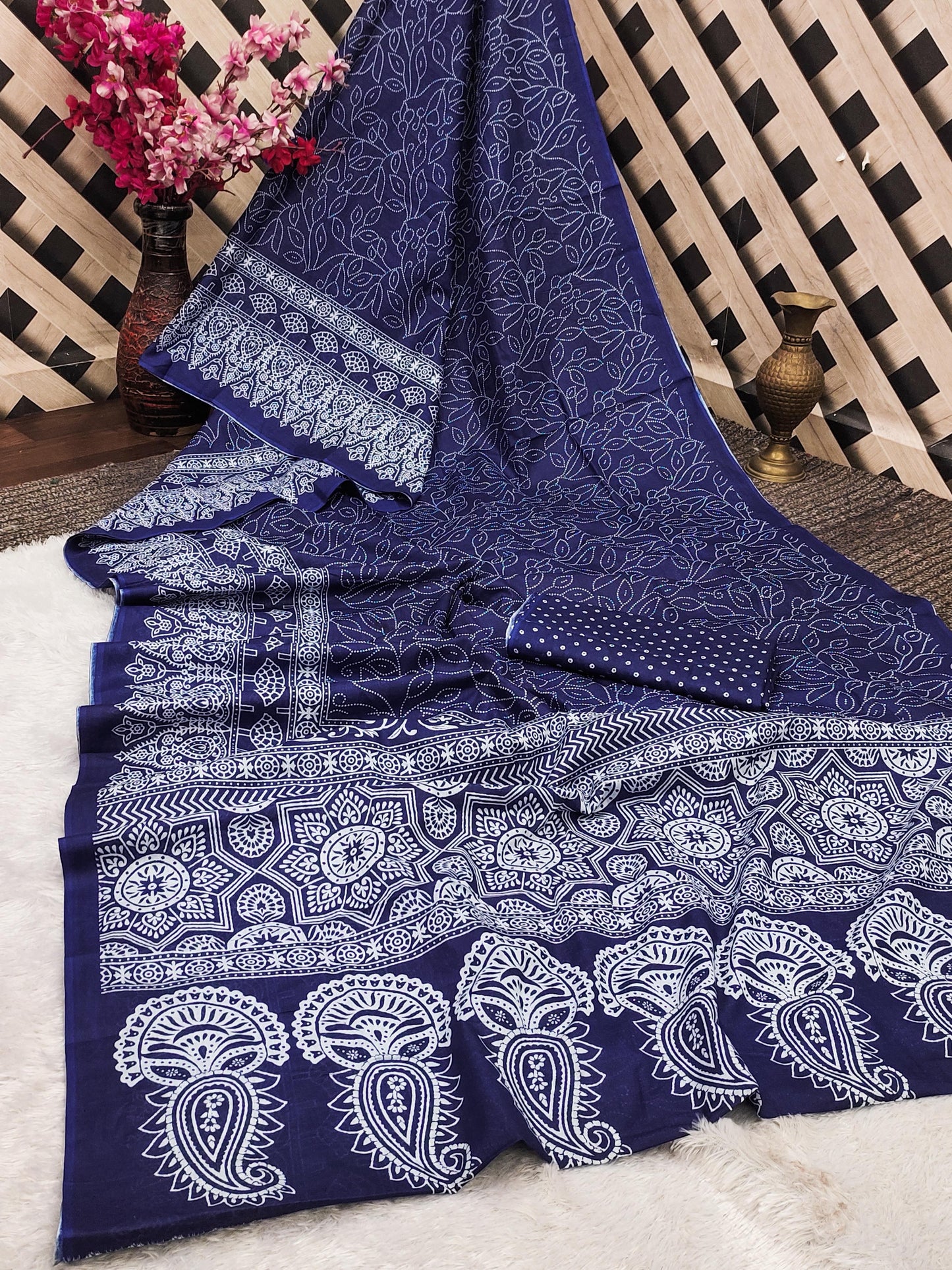 Kayatri New Soft Pure Cotton Bandhej Print Saree