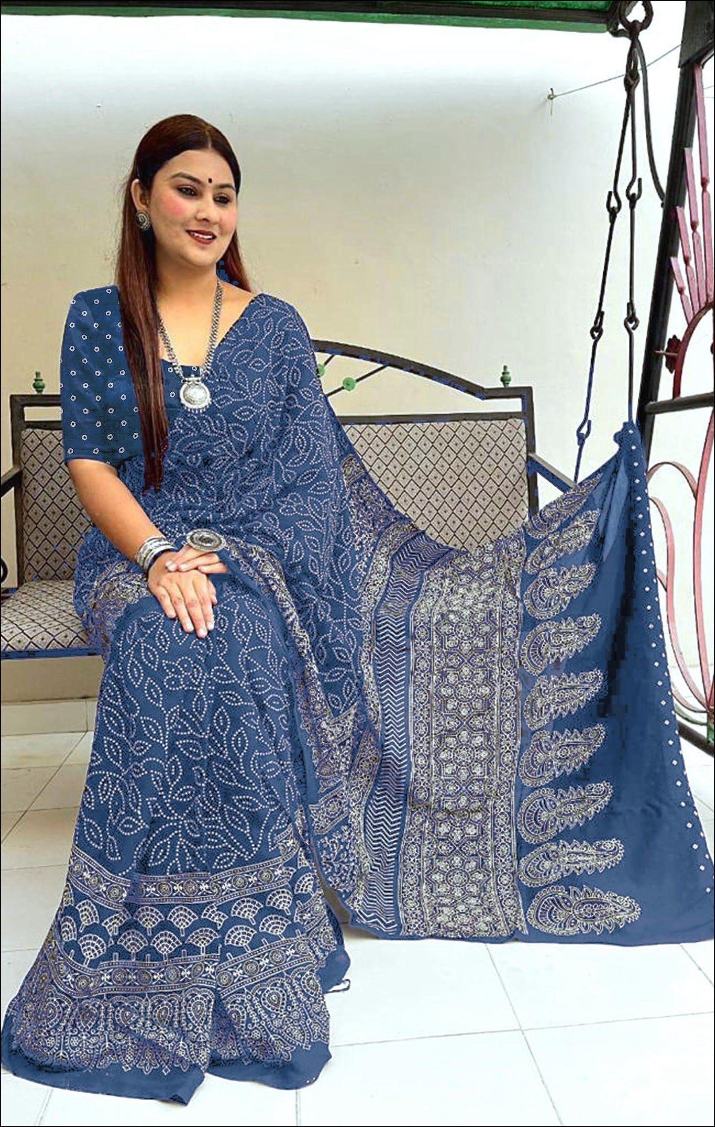 Kayatri New Soft Pure Cotton Bandhej Print Saree