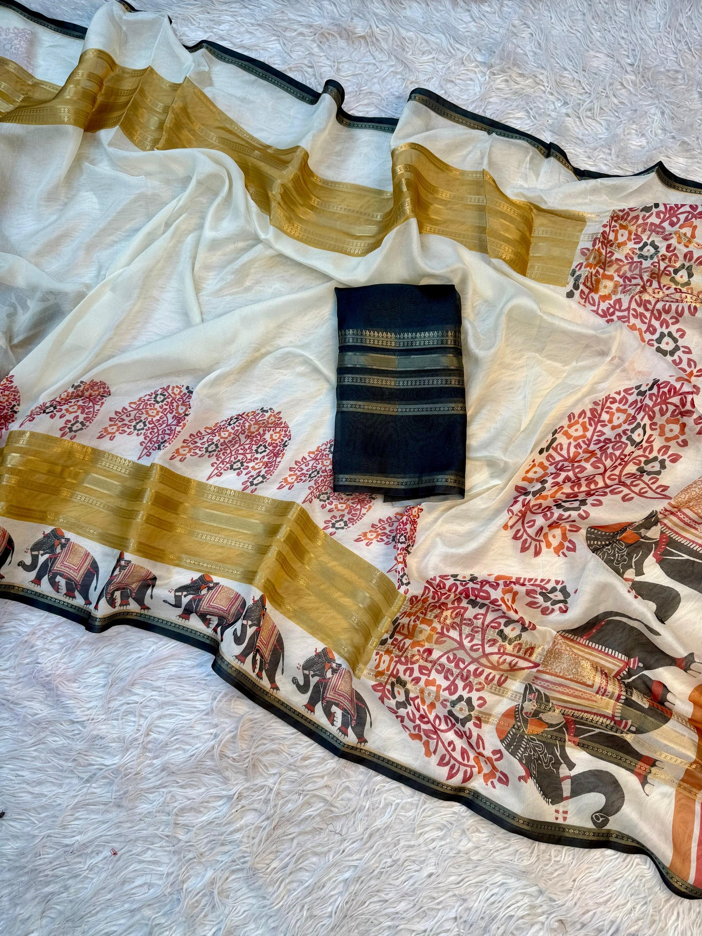 Kayatri New Soft Satin Crape Digital Print Saree