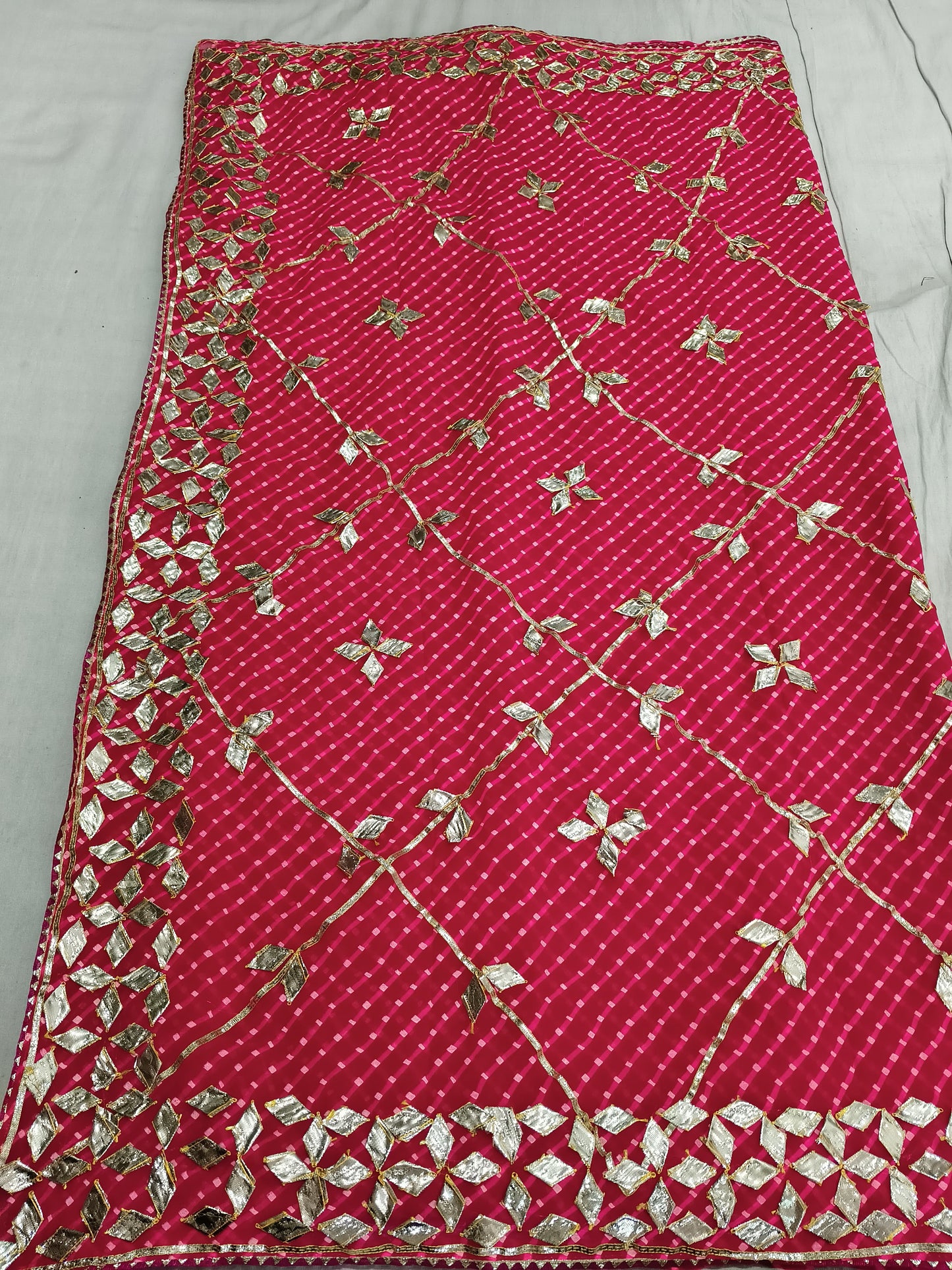 Kayatri New CBC Georgette Kacha Gotapatti Work Saree