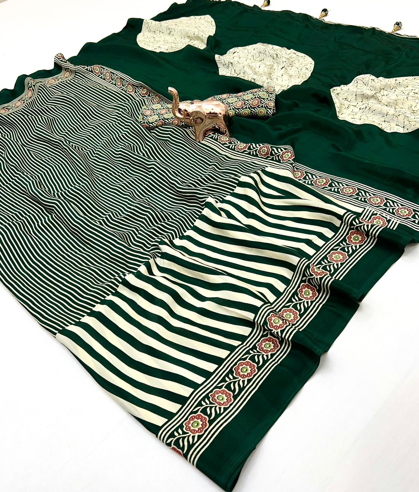 Kayatri Heavy Semi Gajji Saree with AJRrakh Touch