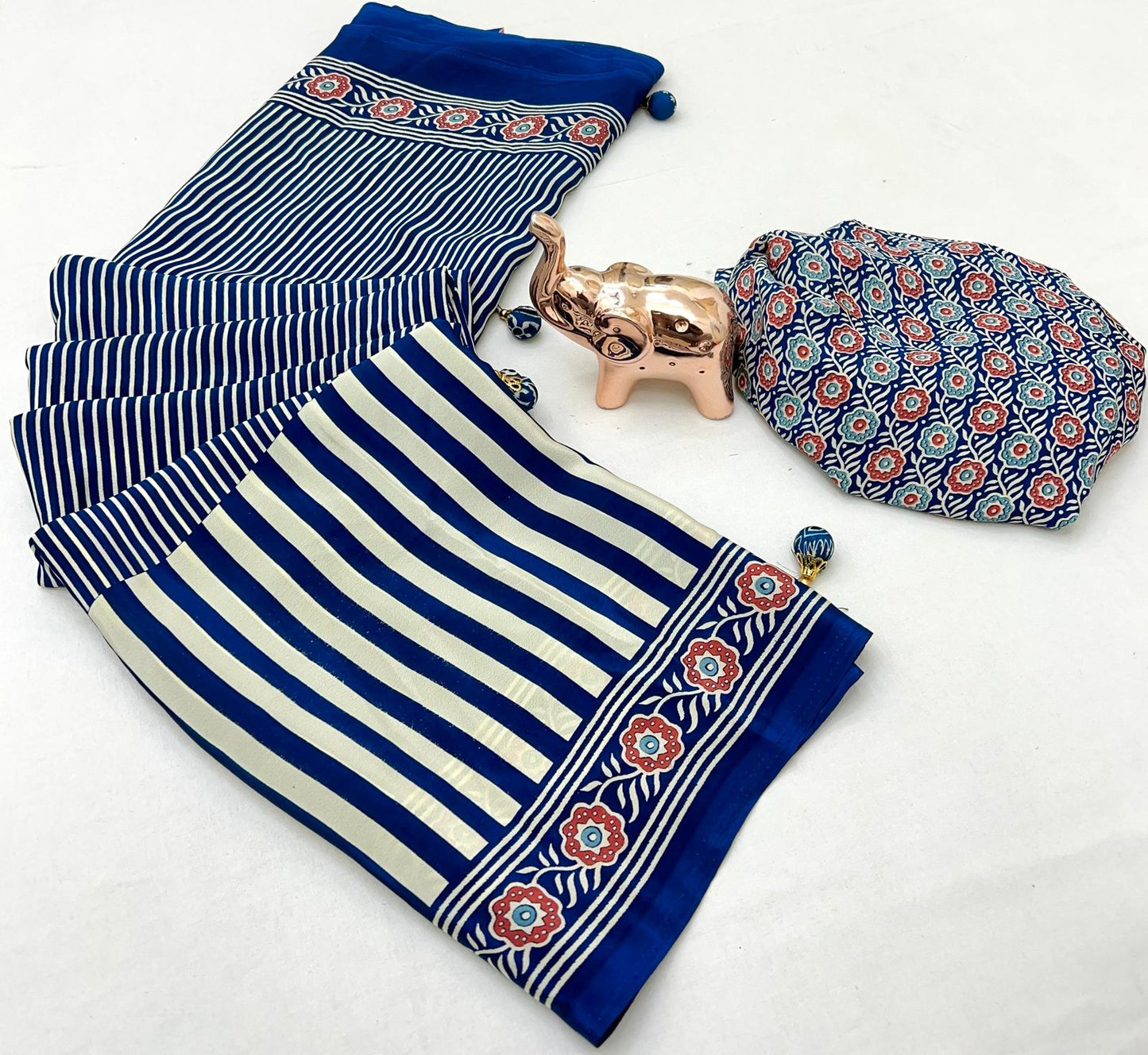 Kayatri Heavy Semi Gajji Saree with AJRrakh Touch