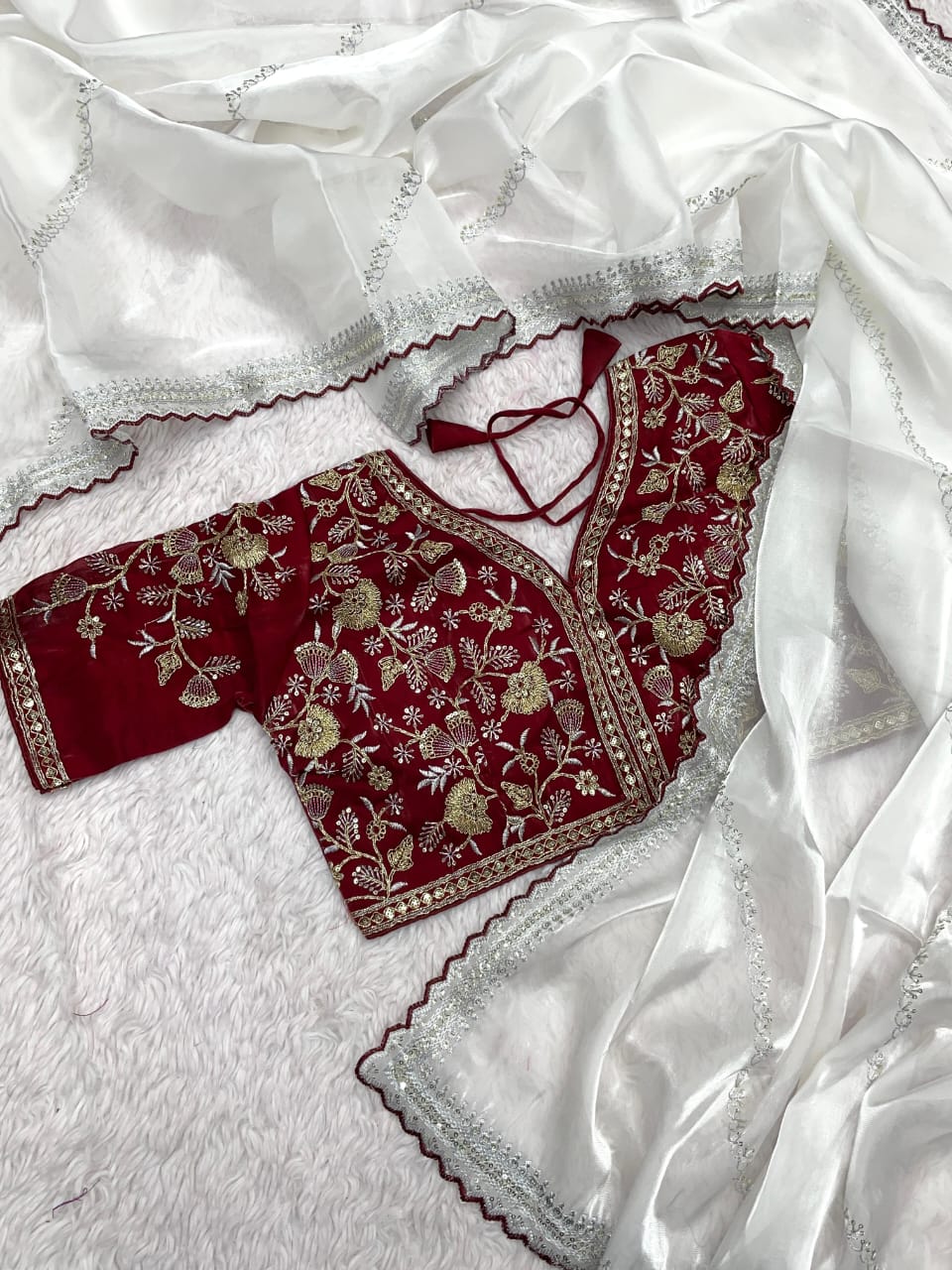 Kayatri Glamour Glow – Zimmy Choo Satin Saree