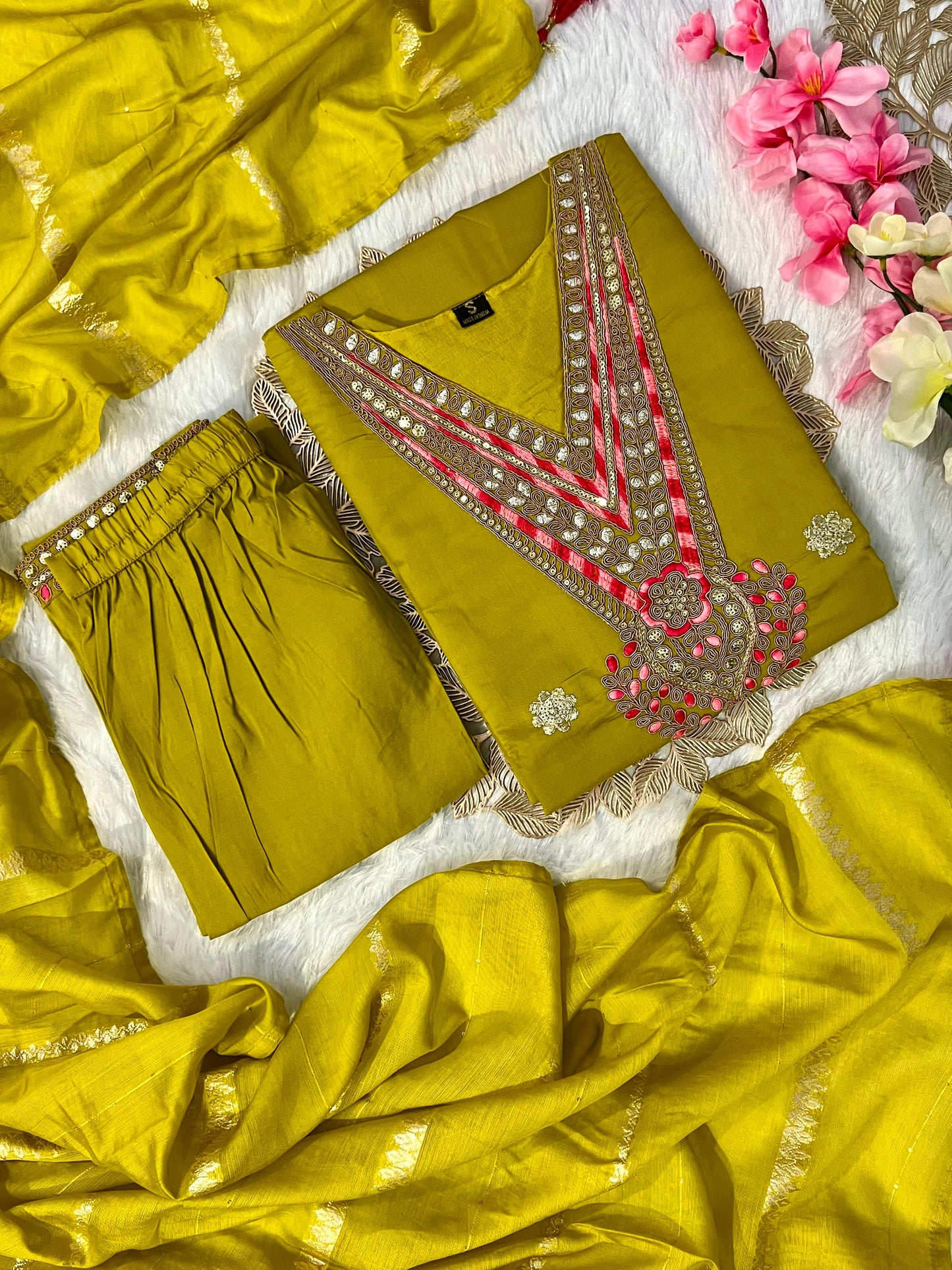 Kayatri New Roman Silk with Beautiful Embroidery With Sequence Work Suit