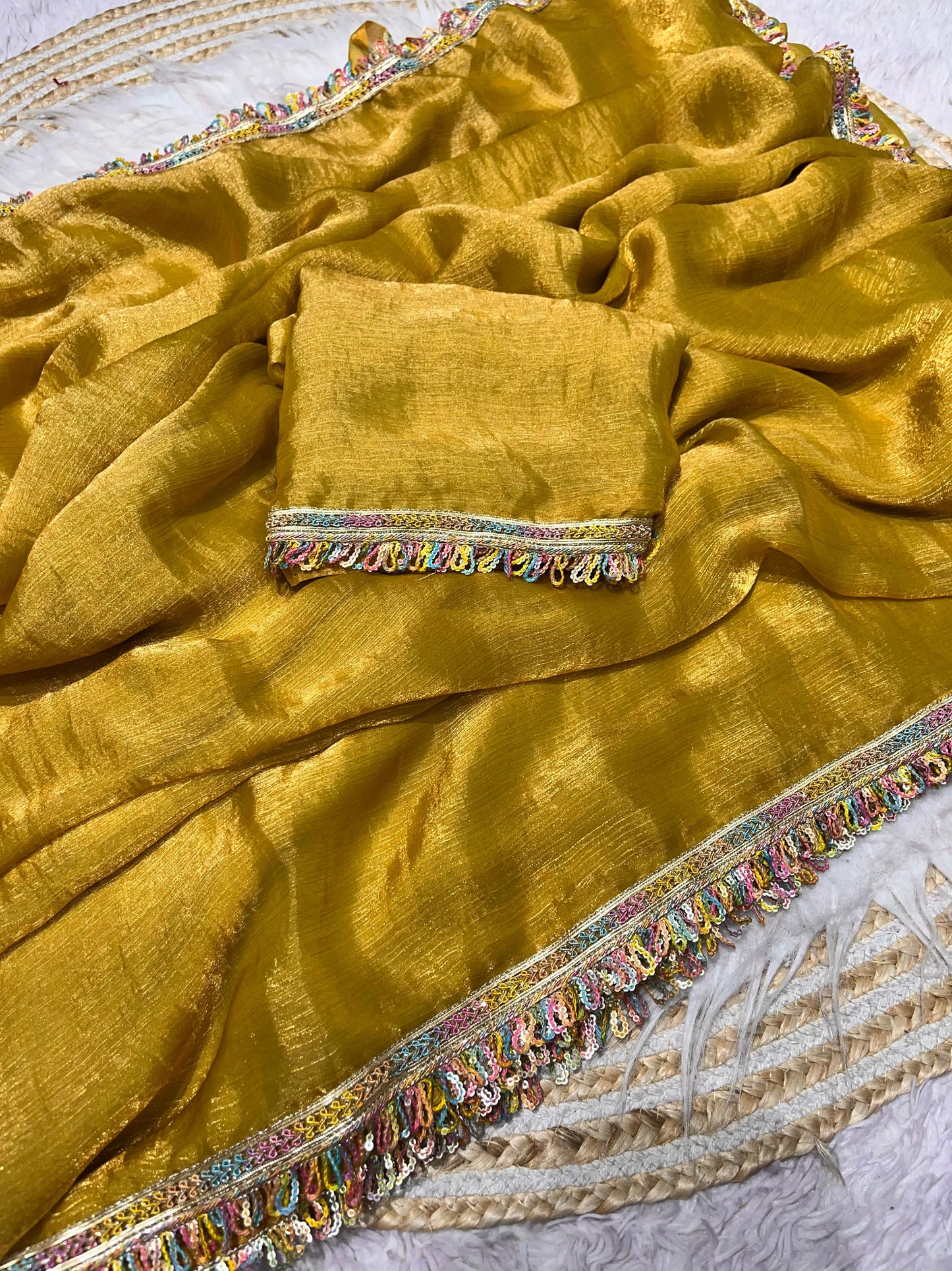 Kayatri New Beautiful Attractive Multi coding Sequence border Saree