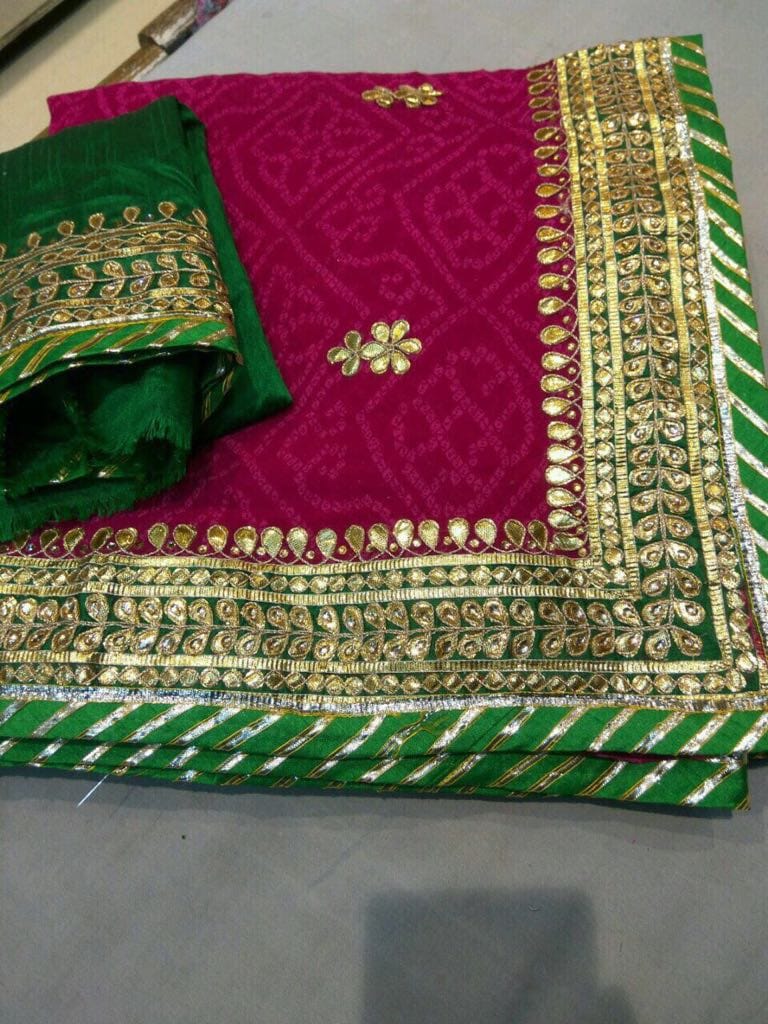 Kayatri New Fabric Pyour jorjett C*C Lahriya modhra print saree