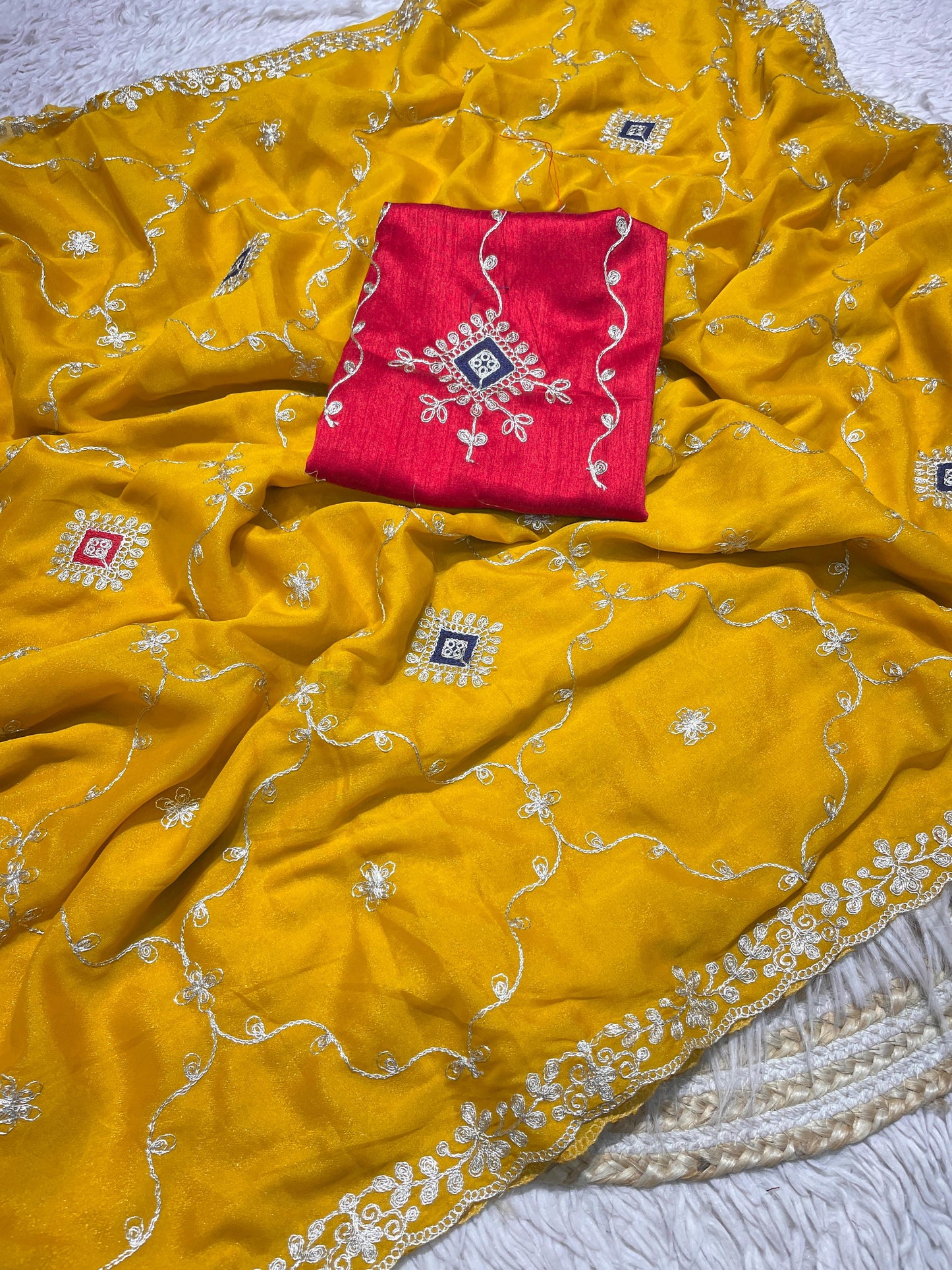 Kayatri New Beautiful C Pallu WithThread multi Embroidery Sequence Coding work saree