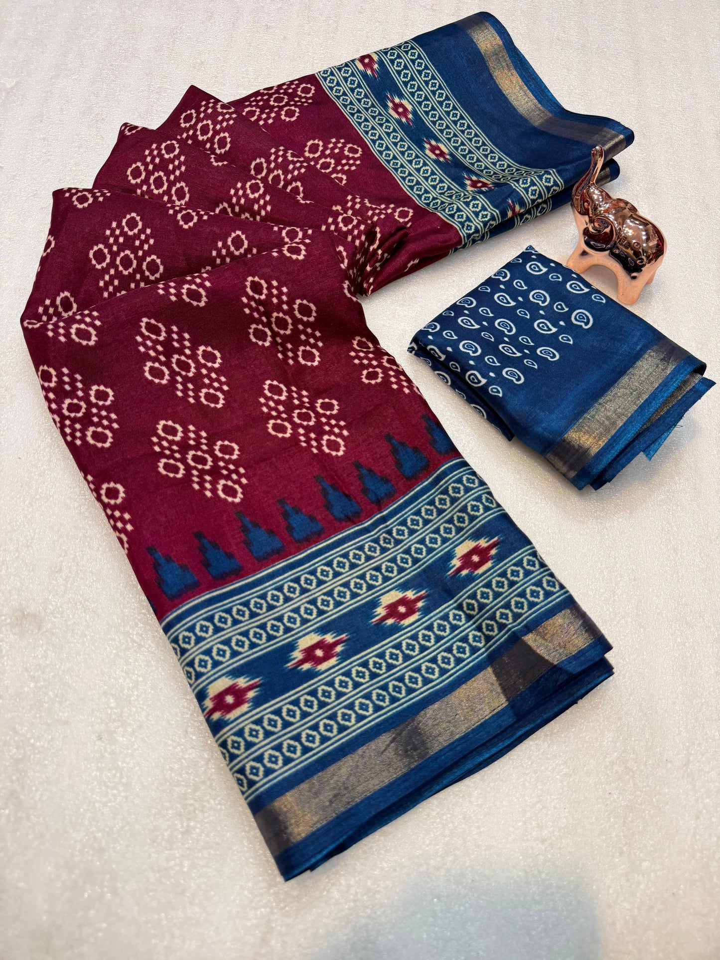 Kayatri New SEMI MUL MUL COTTON SAREE WITH BEAUTIFUL NEW PRINTS ALL OVER SAREE