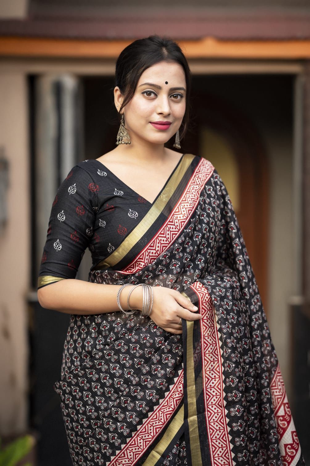 Kayatri New soft kota doria saree with zari pattu border and tassels on pallu saree