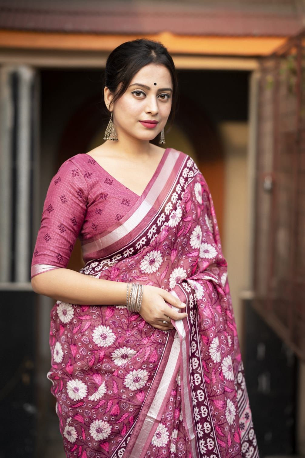 Kayatri New soft kota doria saree with zari pattu border and tassels on pallu saree