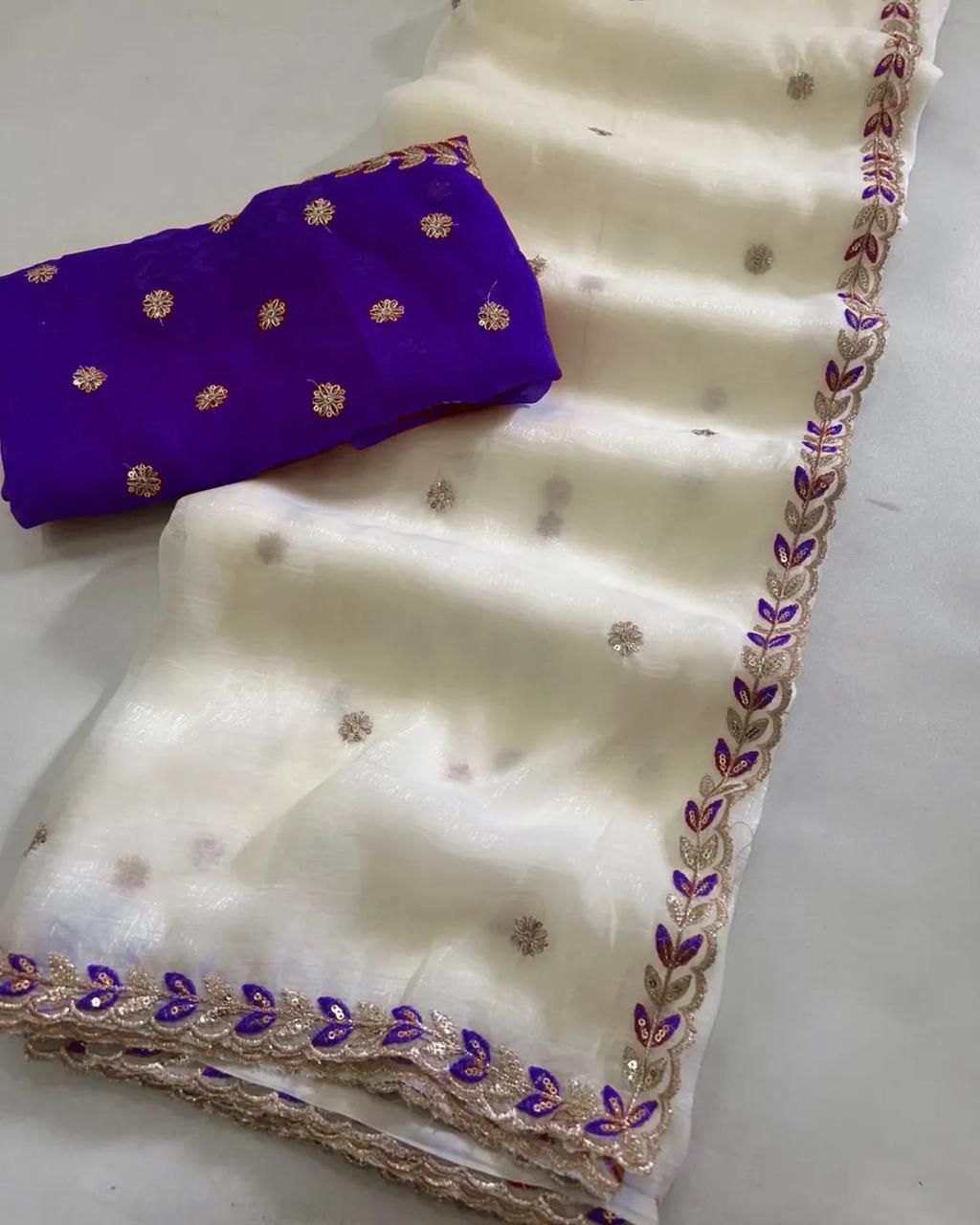 Kayatri New Churchy designer sequence and Multi work Saree