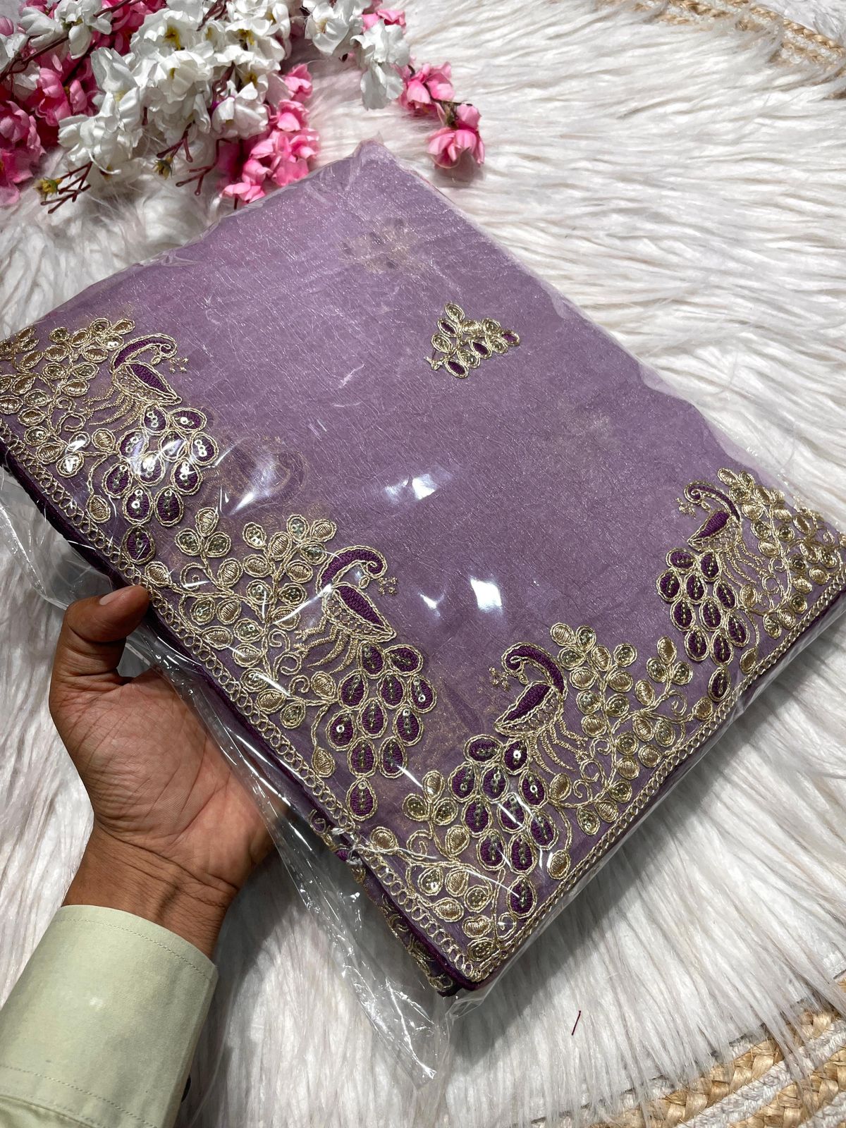 Kayatri New C - pallu 3mm Sequence with coding Embroidery work saree