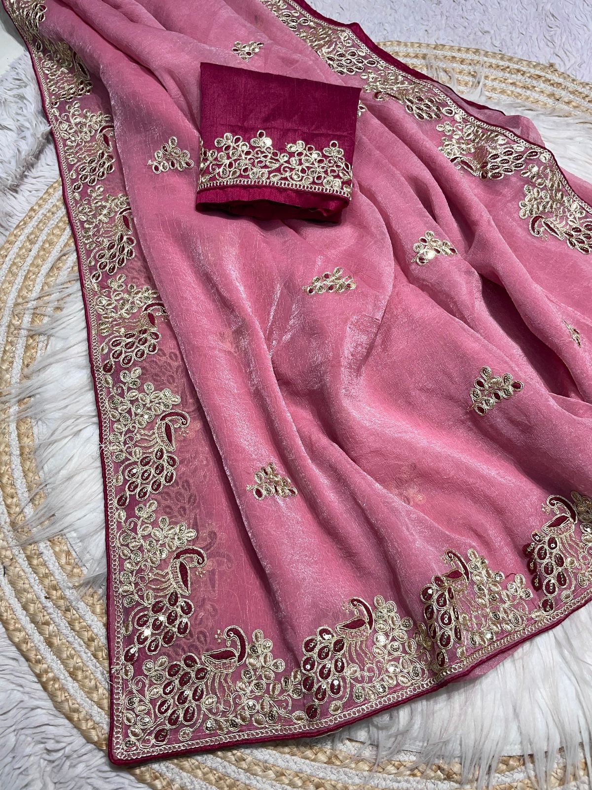 Kayatri New C - pallu 3mm Sequence with coding Embroidery work saree