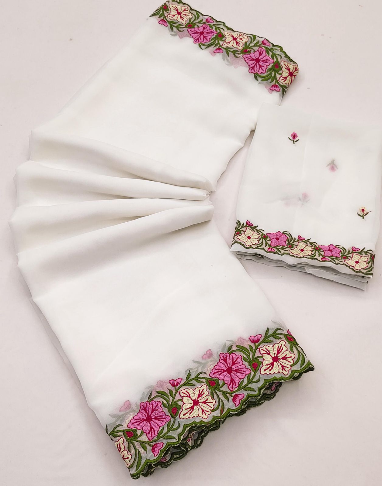 Kayatri New Faux Georgette Saree with Multi Thread Embroidery Design Saree