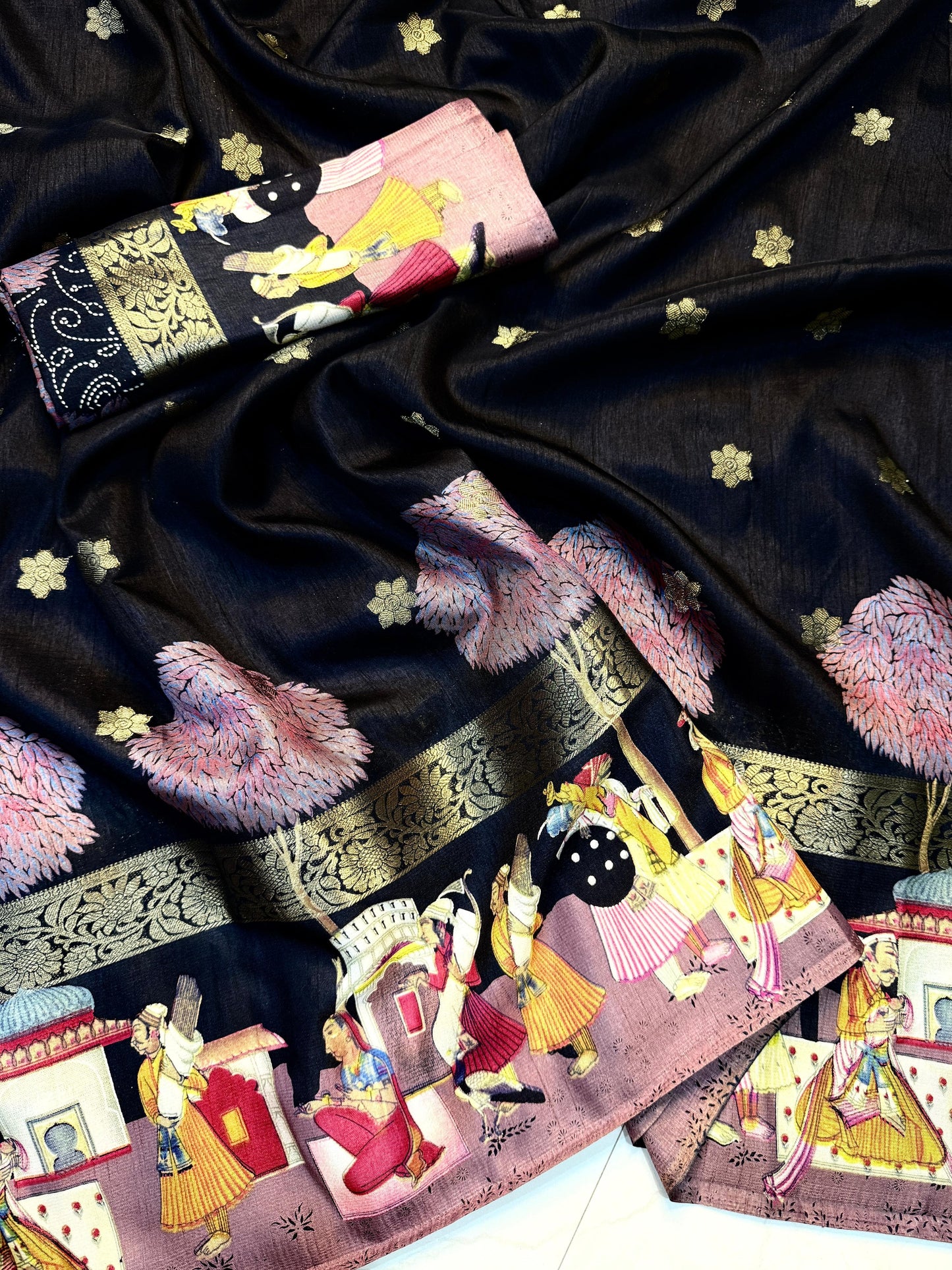 Kayatri New Pure dola silk with jari all over saree jequrd boder same as originall boder saree