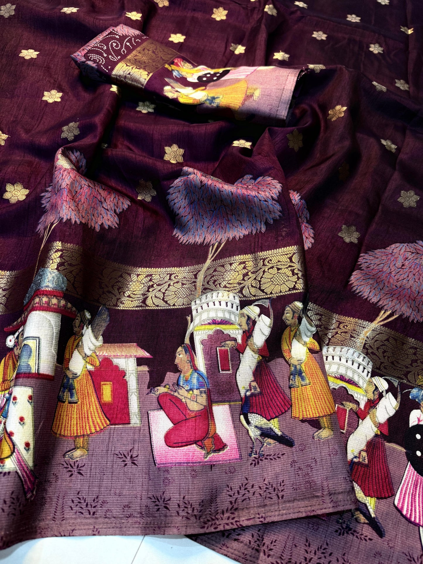 Kayatri New Pure dola silk with jari all over saree jequrd boder same as originall boder saree