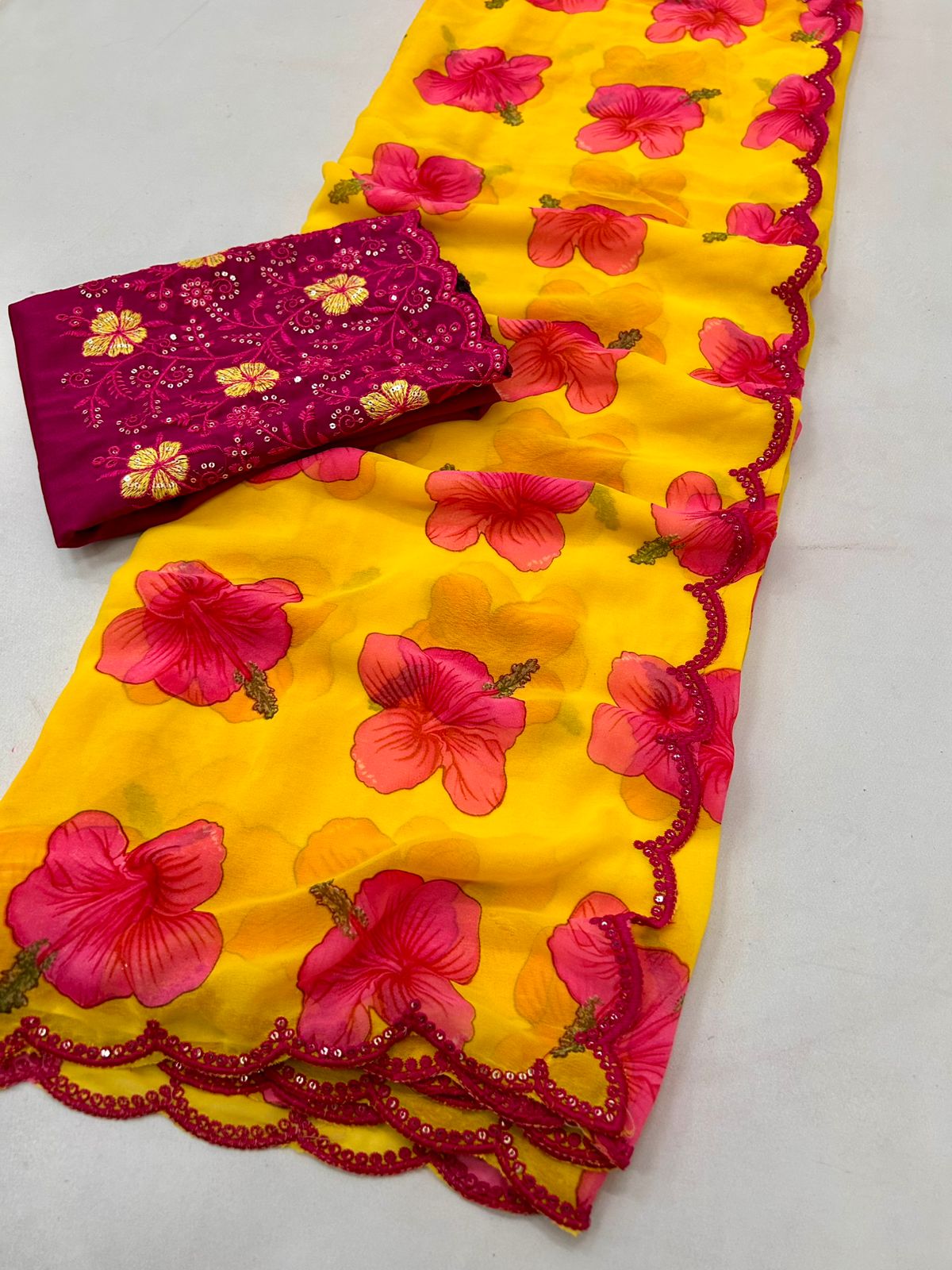 Kayatri New SUPER SOFT MUL SLAB GEORGETTE SAREE