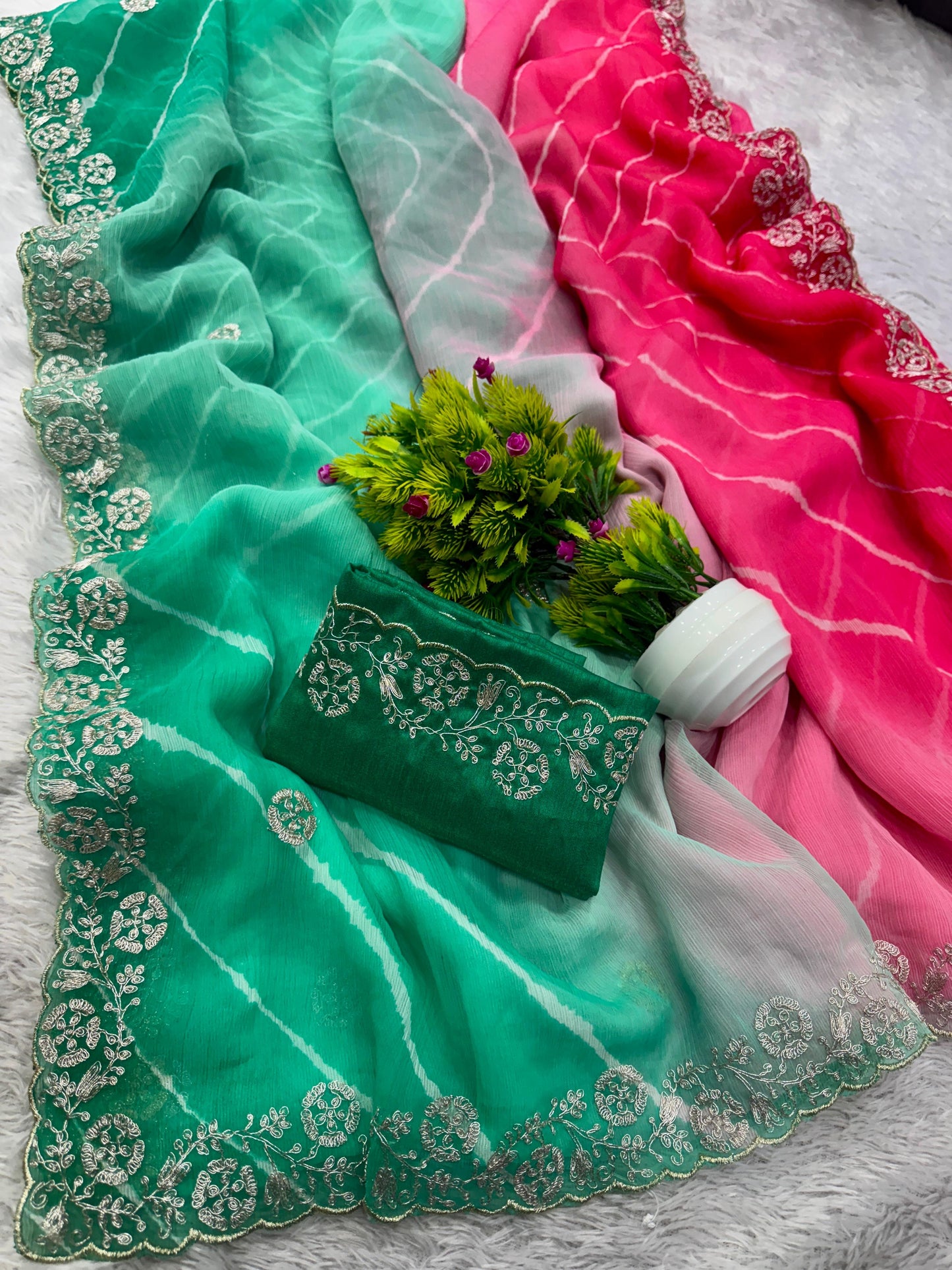 Kayatri New present lehriya special party wear saree