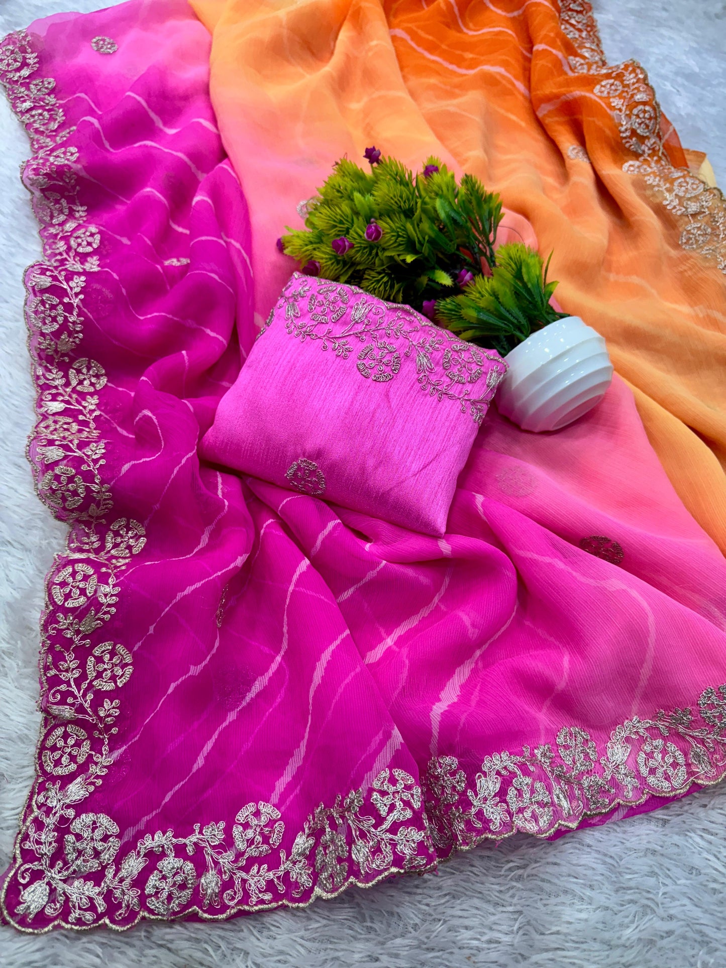 Kayatri New present lehriya special party wear saree
