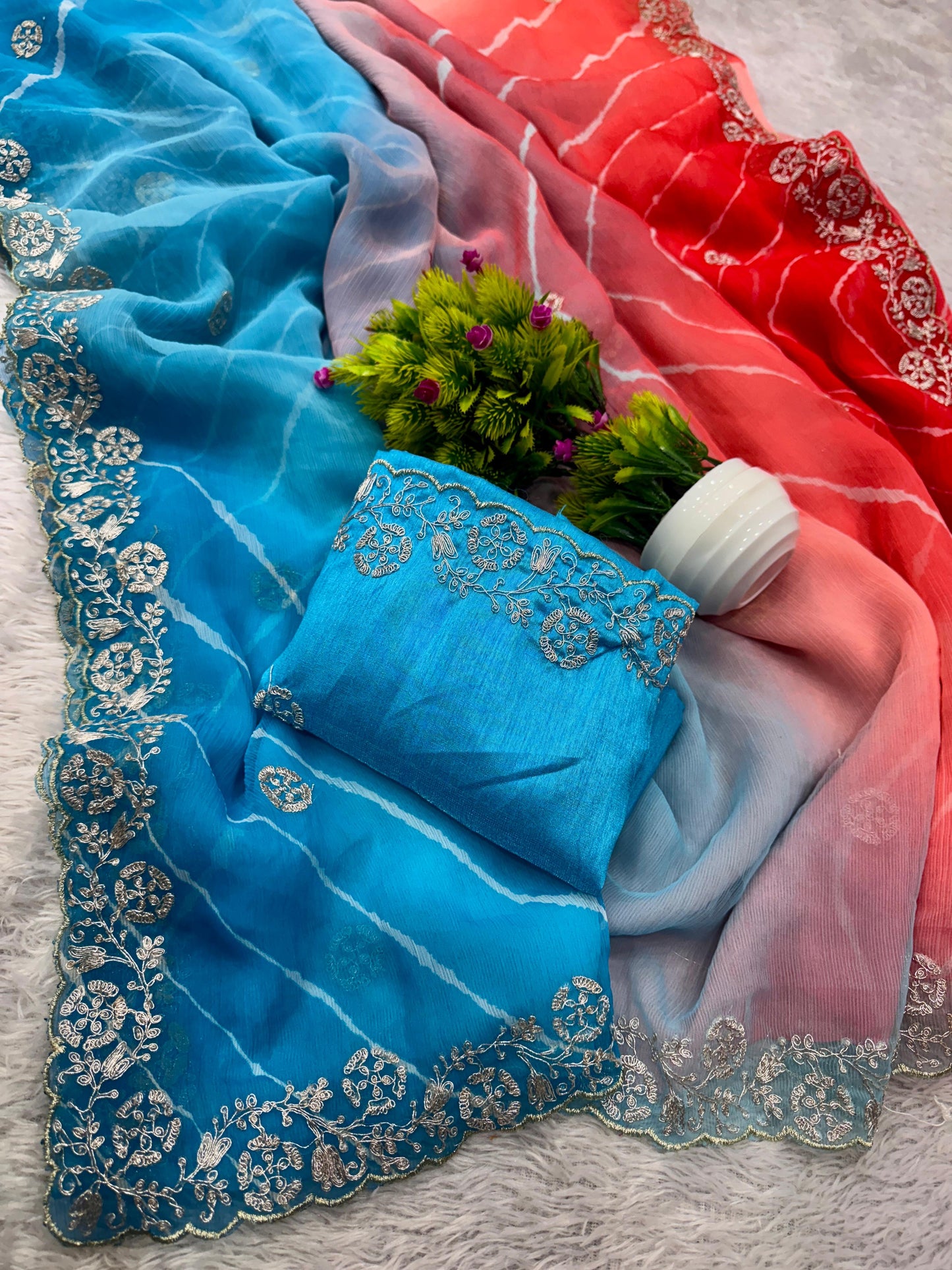 Kayatri New present lehriya special party wear saree