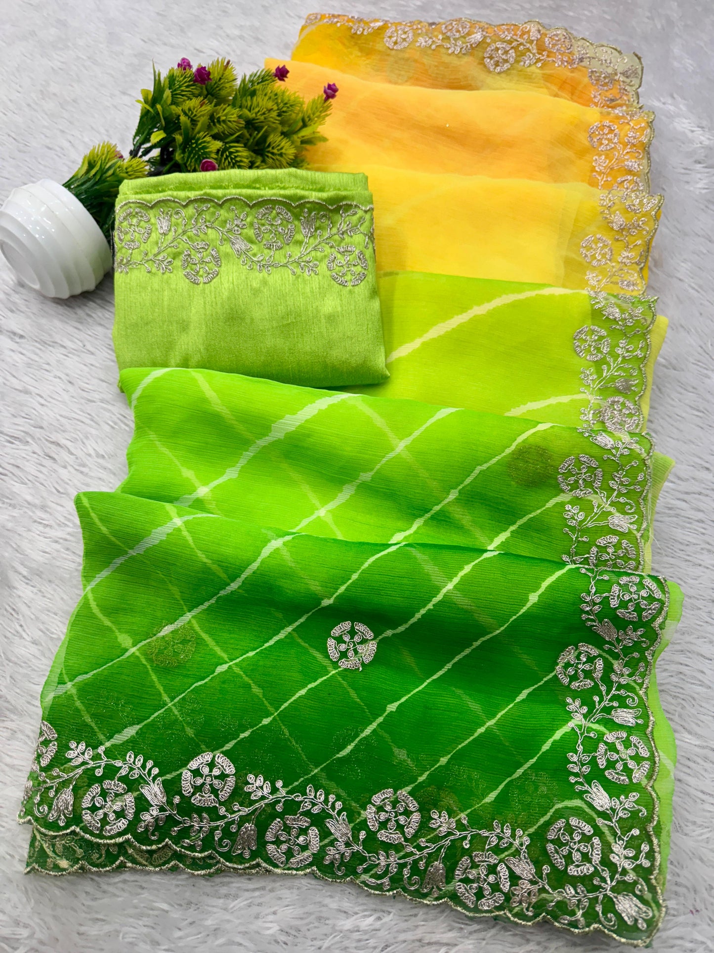 Kayatri New present lehriya special party wear saree