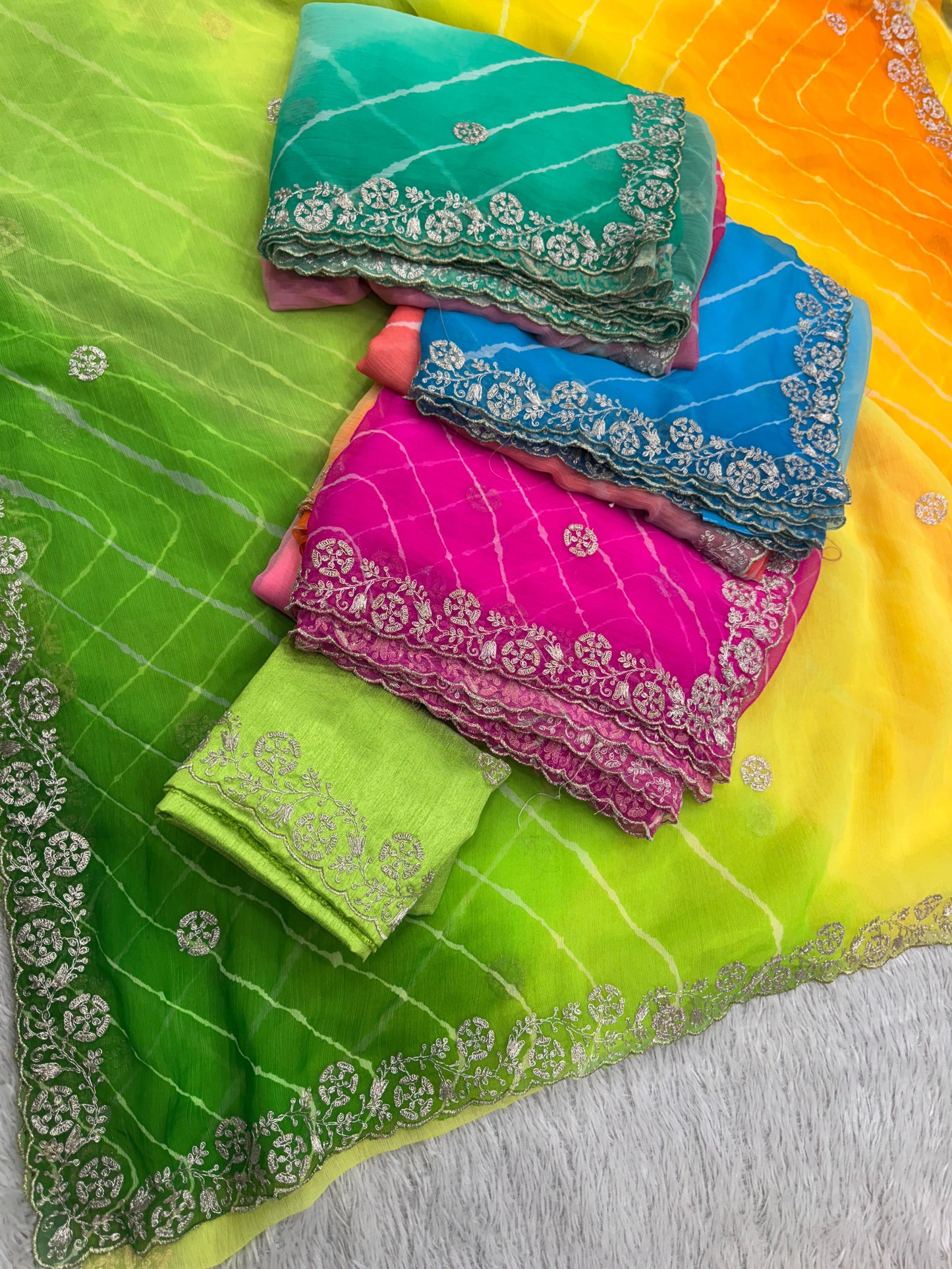 Kayatri New present lehriya special party wear saree