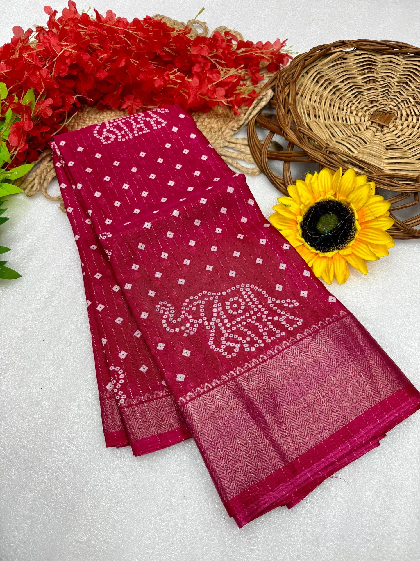 Kayatri New Pure Dola silk with in all over saree boder same as originall boder Saree