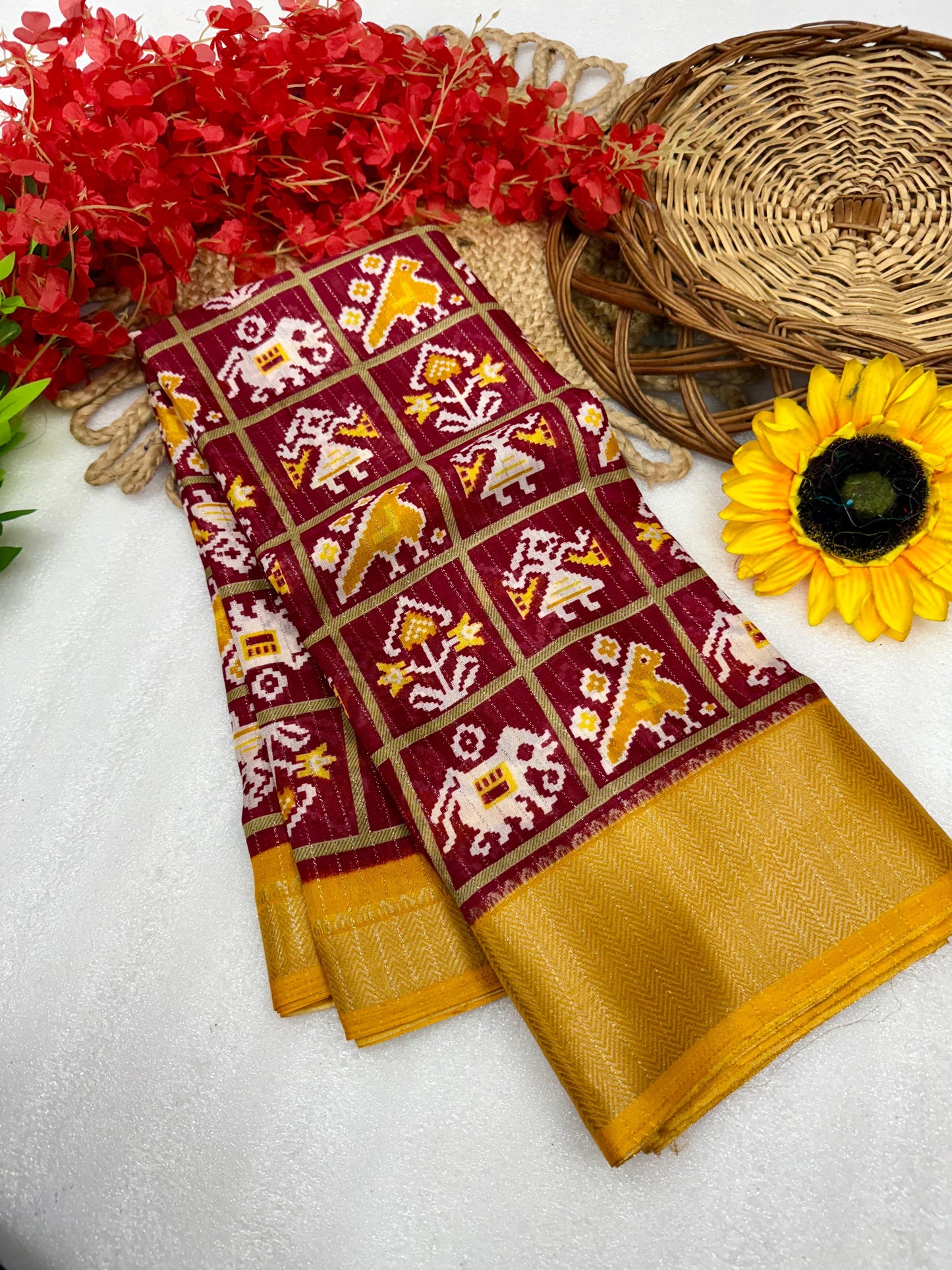 Kayatri New Pure Dola silk with in all over saree boder same as originall boder saree