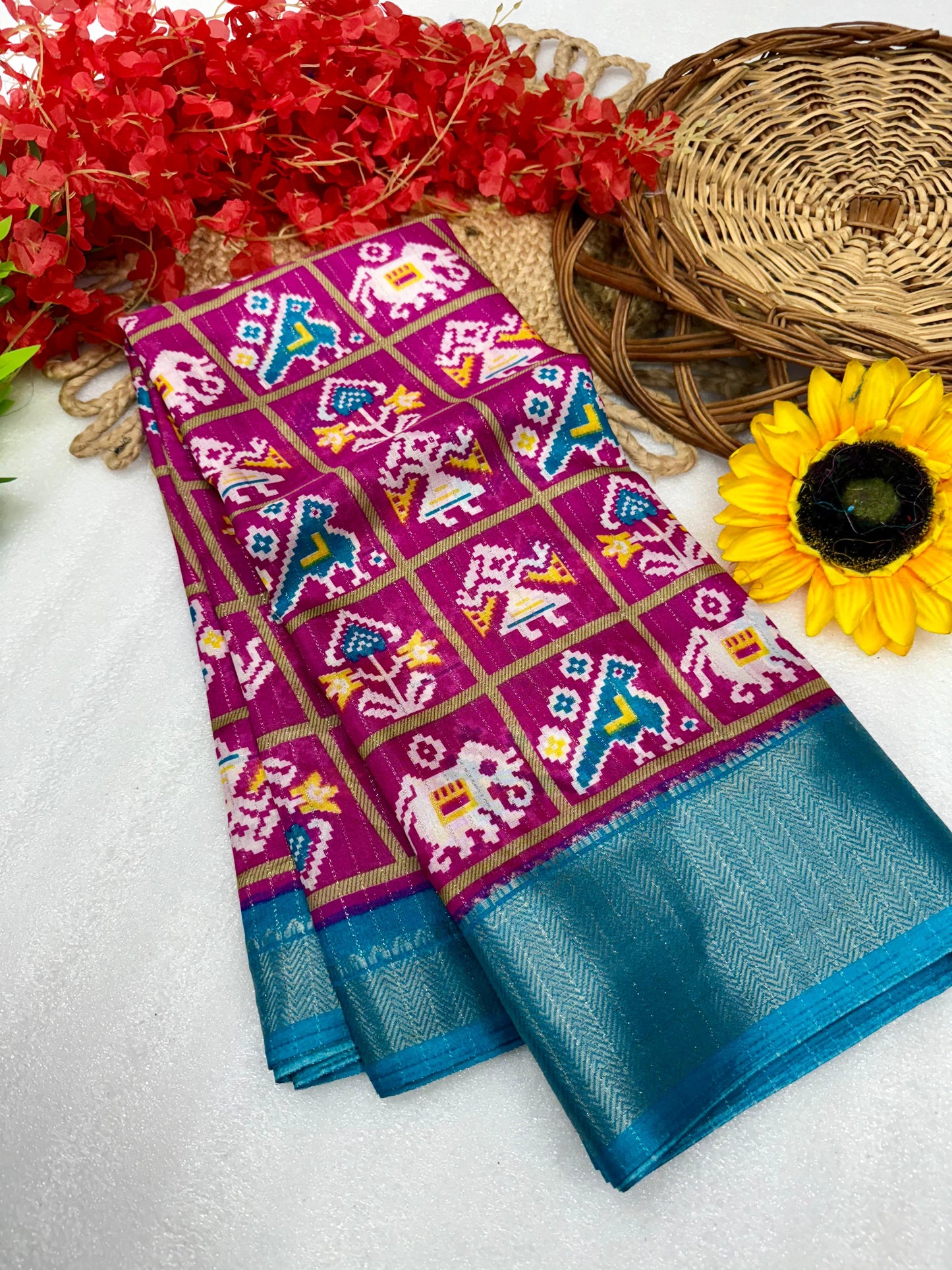 Kayatri New Pure Dola silk with in all over saree boder same as originall boder saree