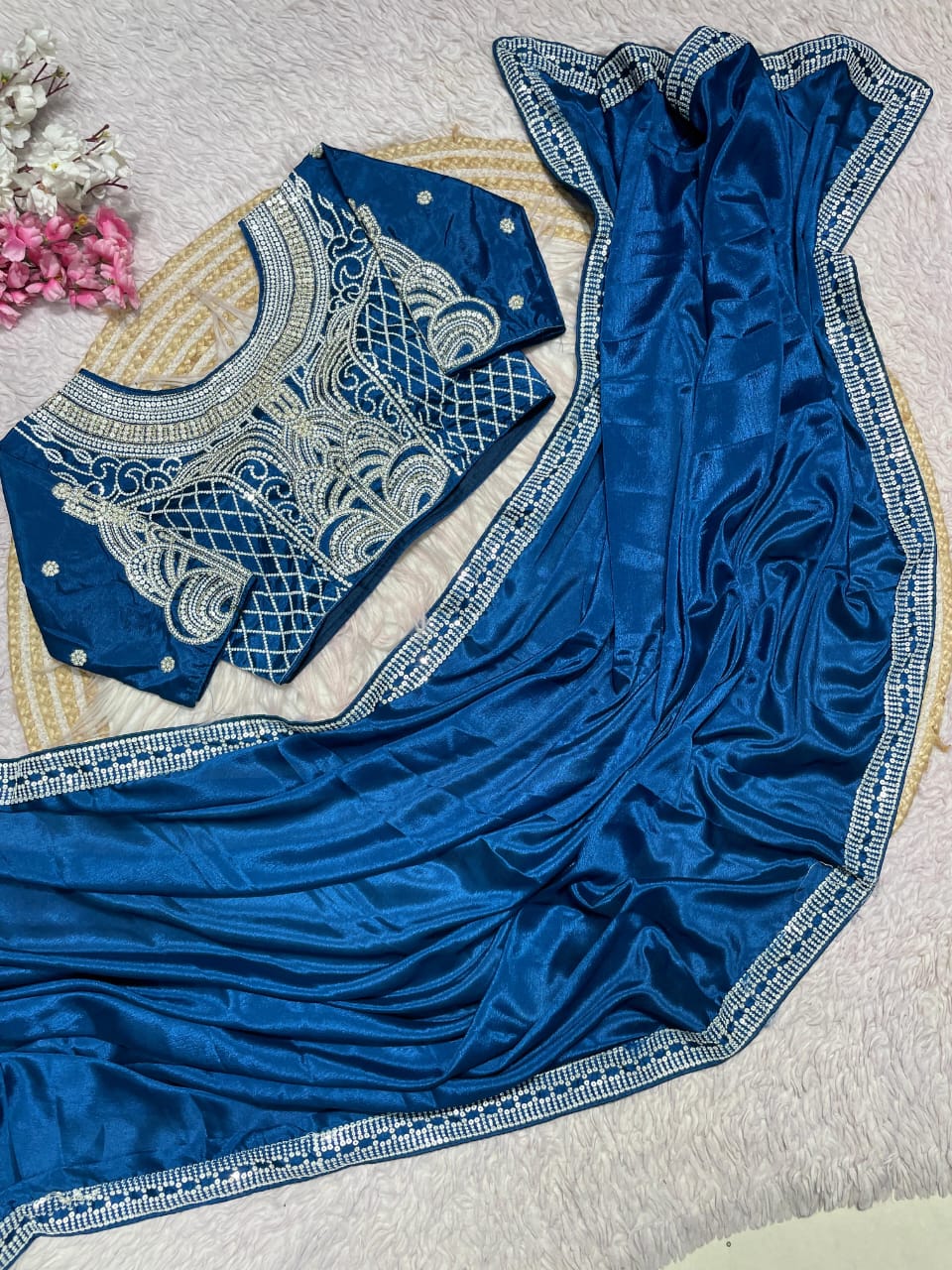 Kayatri New Pure NATURAL Chinon silk saree