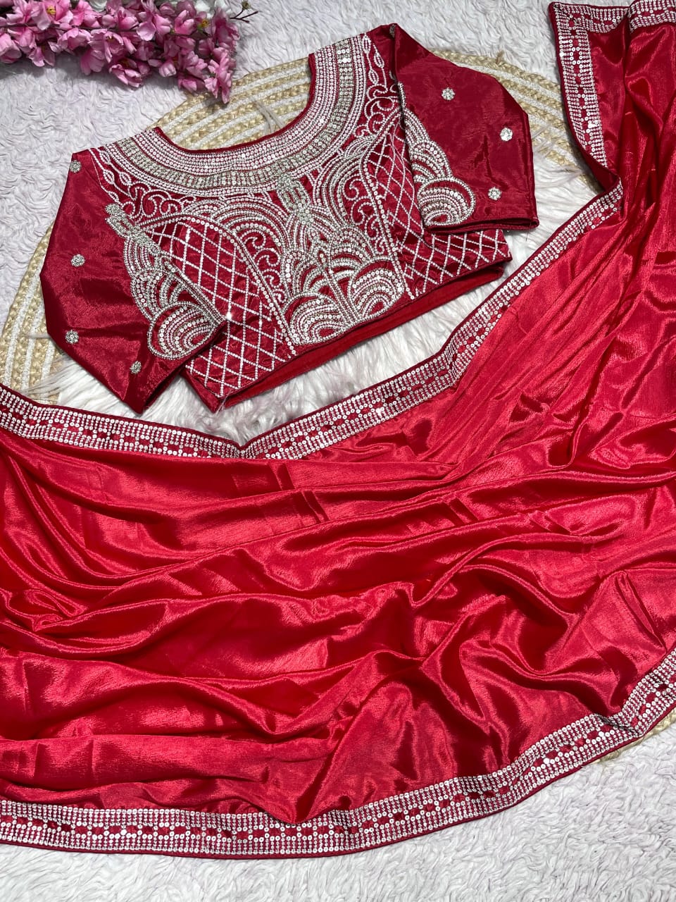 Kayatri New Pure NATURAL Chinon silk saree