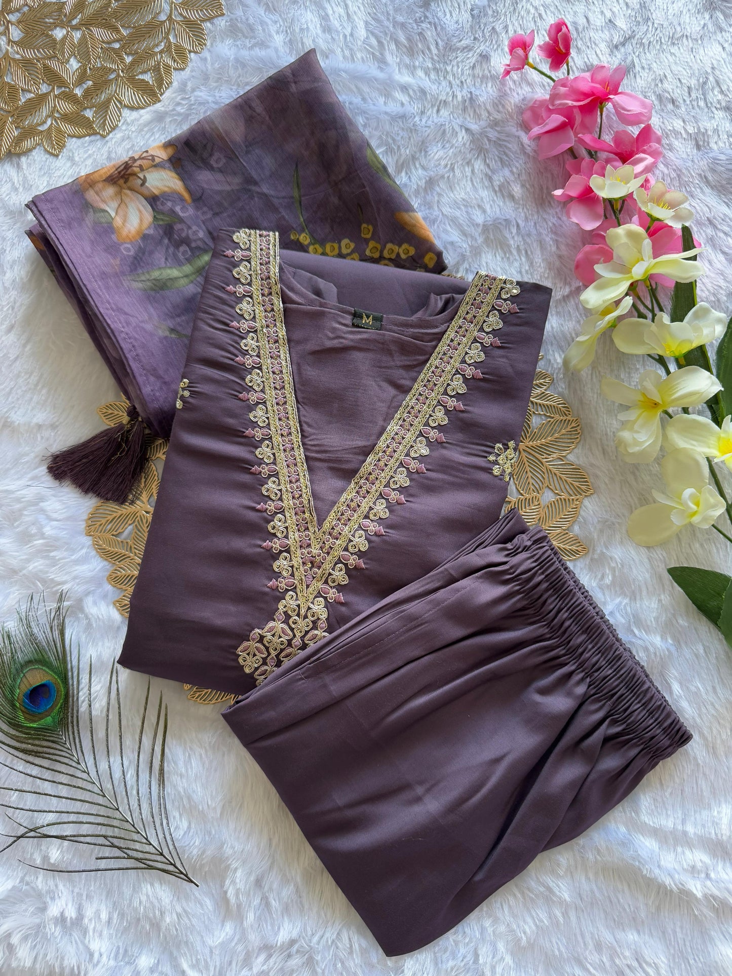 Kayatri New Roman Silk with Beautiful Embroidery With Sequence Work Suit
