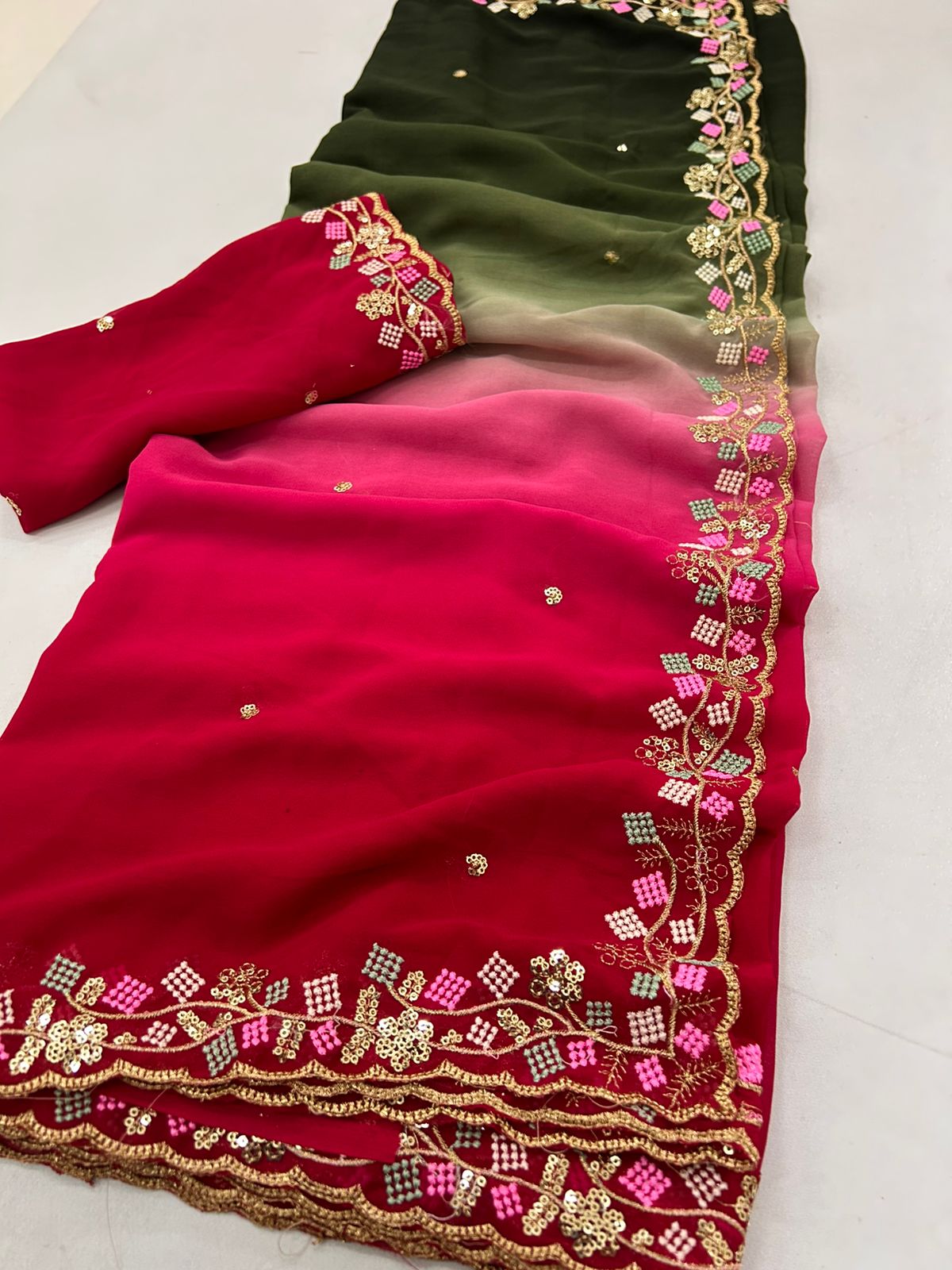 Kayatri New Soft Georgette with weding Saree
