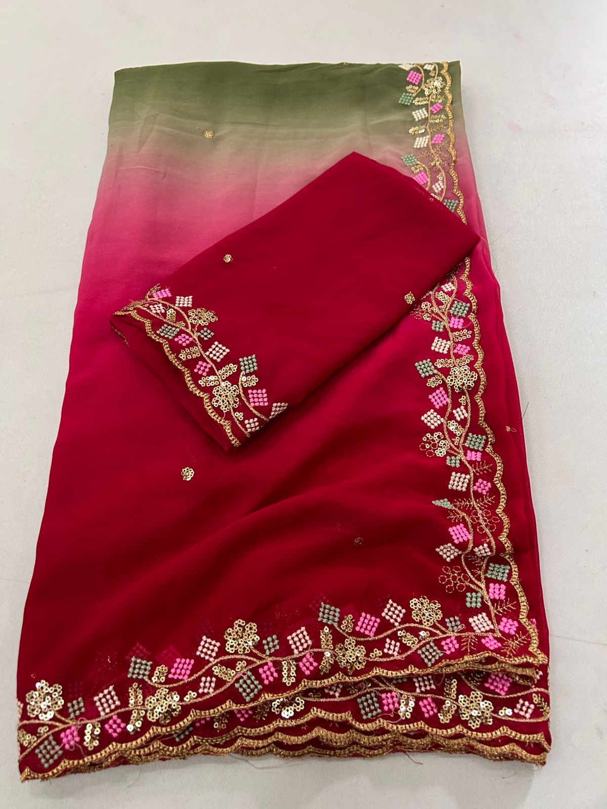 Kayatri New Soft Georgette with weding Saree