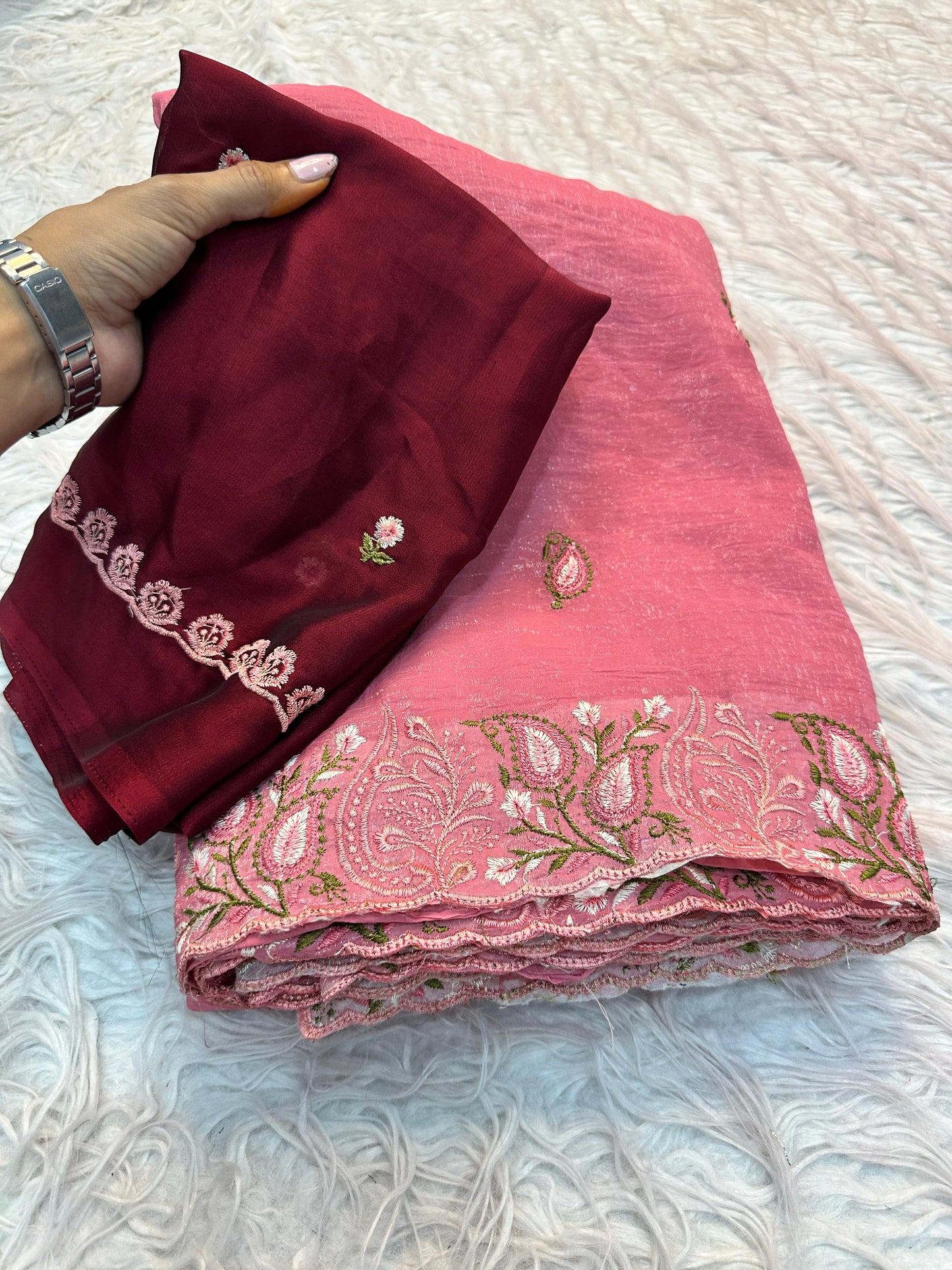 Kayatri New Crunchy Silk Saree With Fancy Multi Embroderiy Work Fancy Embroderiy Work saree
