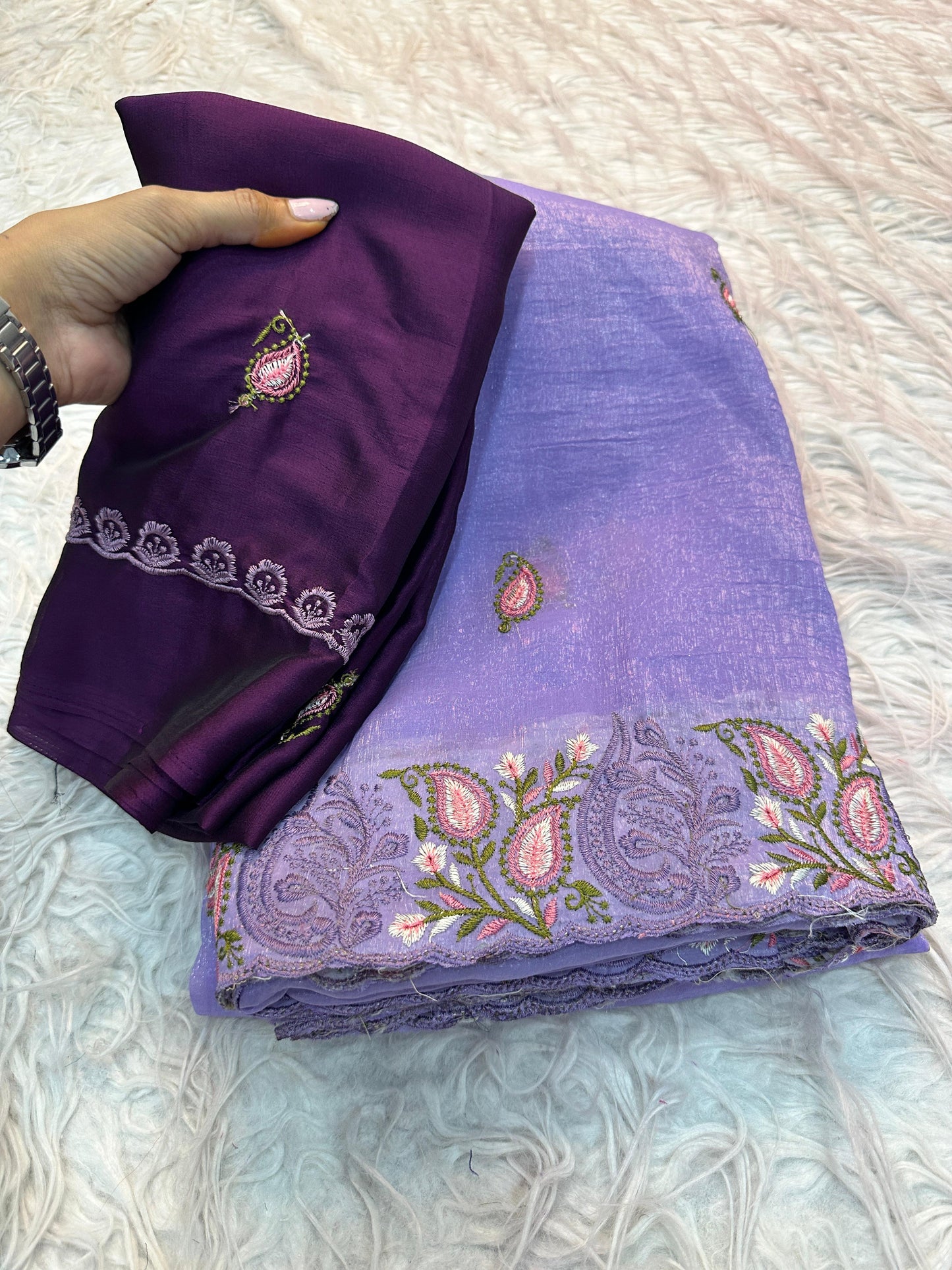 Kayatri New Crunchy Silk Saree With Fancy Multi Embroderiy Work Fancy Embroderiy Work saree