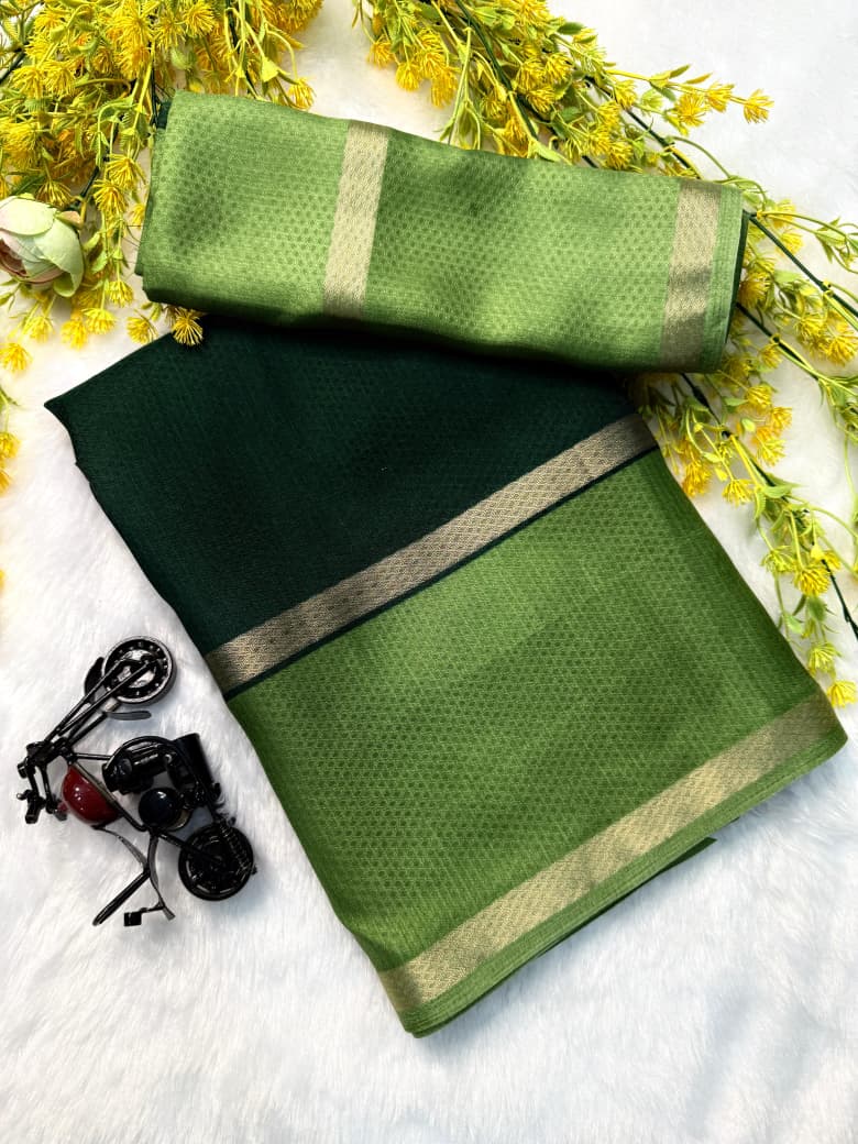 Kayatri New SEMI SILK HEAVY SAREE AND SMOOTH CREAP SILK SAREE